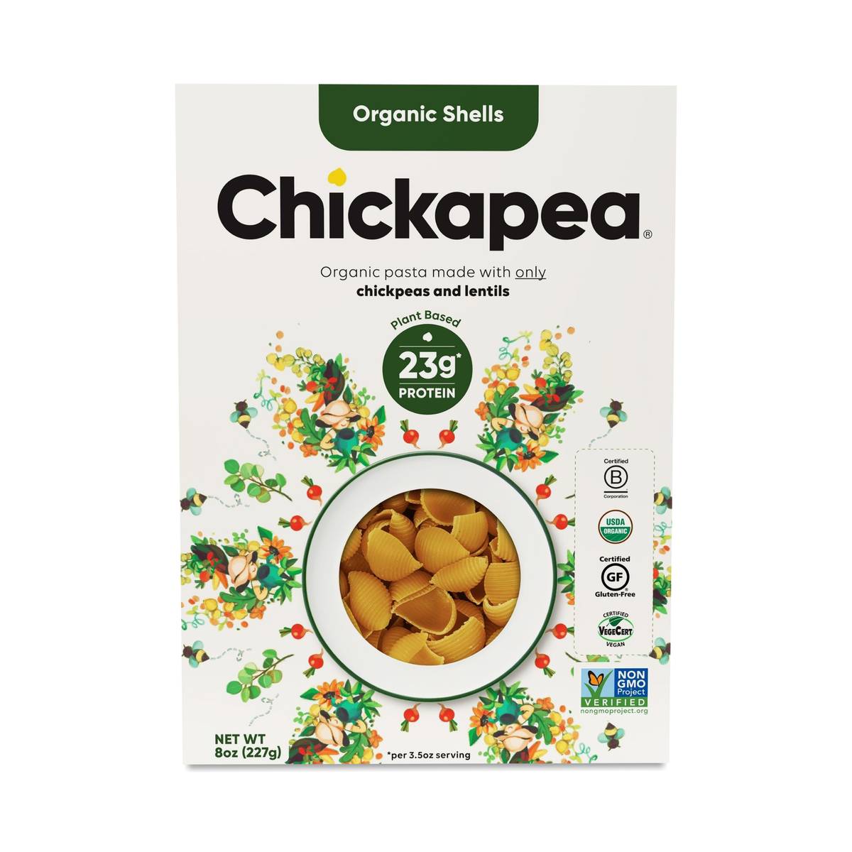 Chickpea & Lentil Pasta, Shells