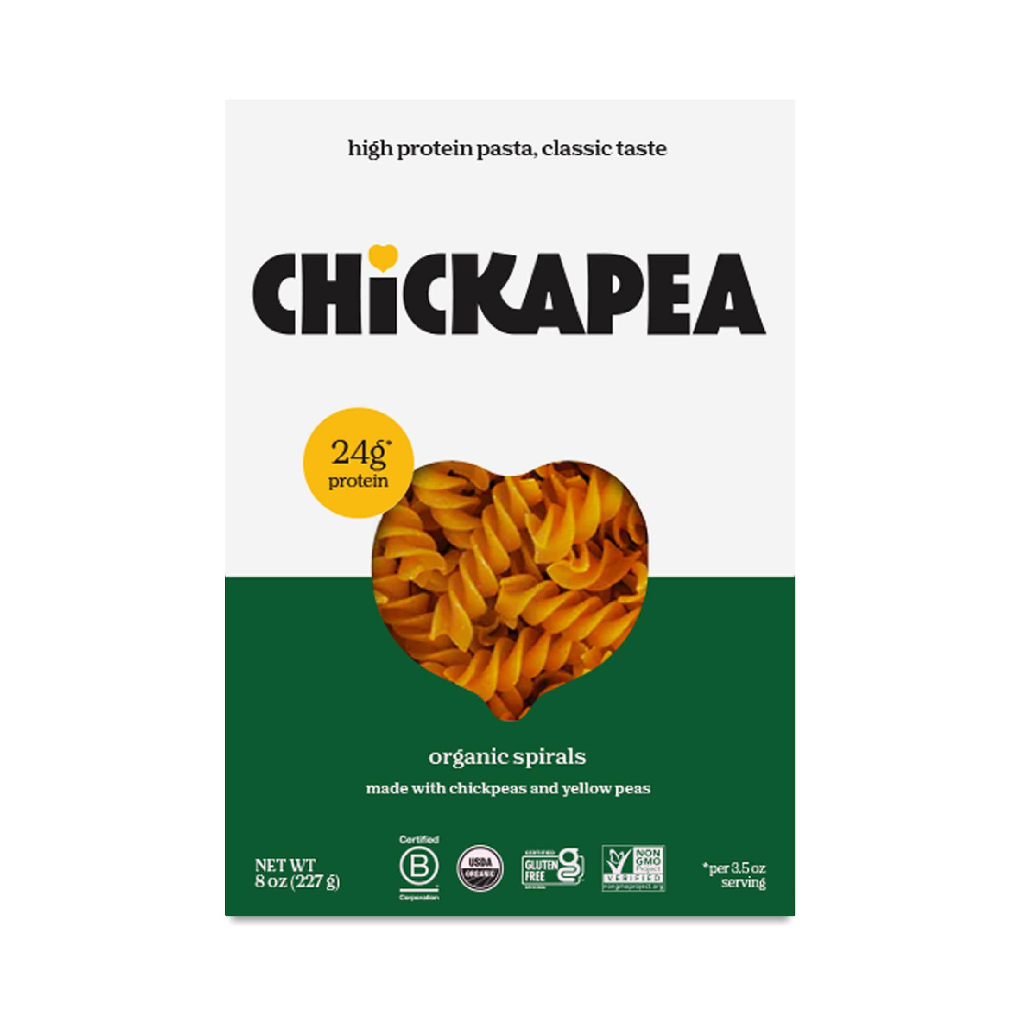 Organic Chickpea & Yellow Pea Pasta, Spirals