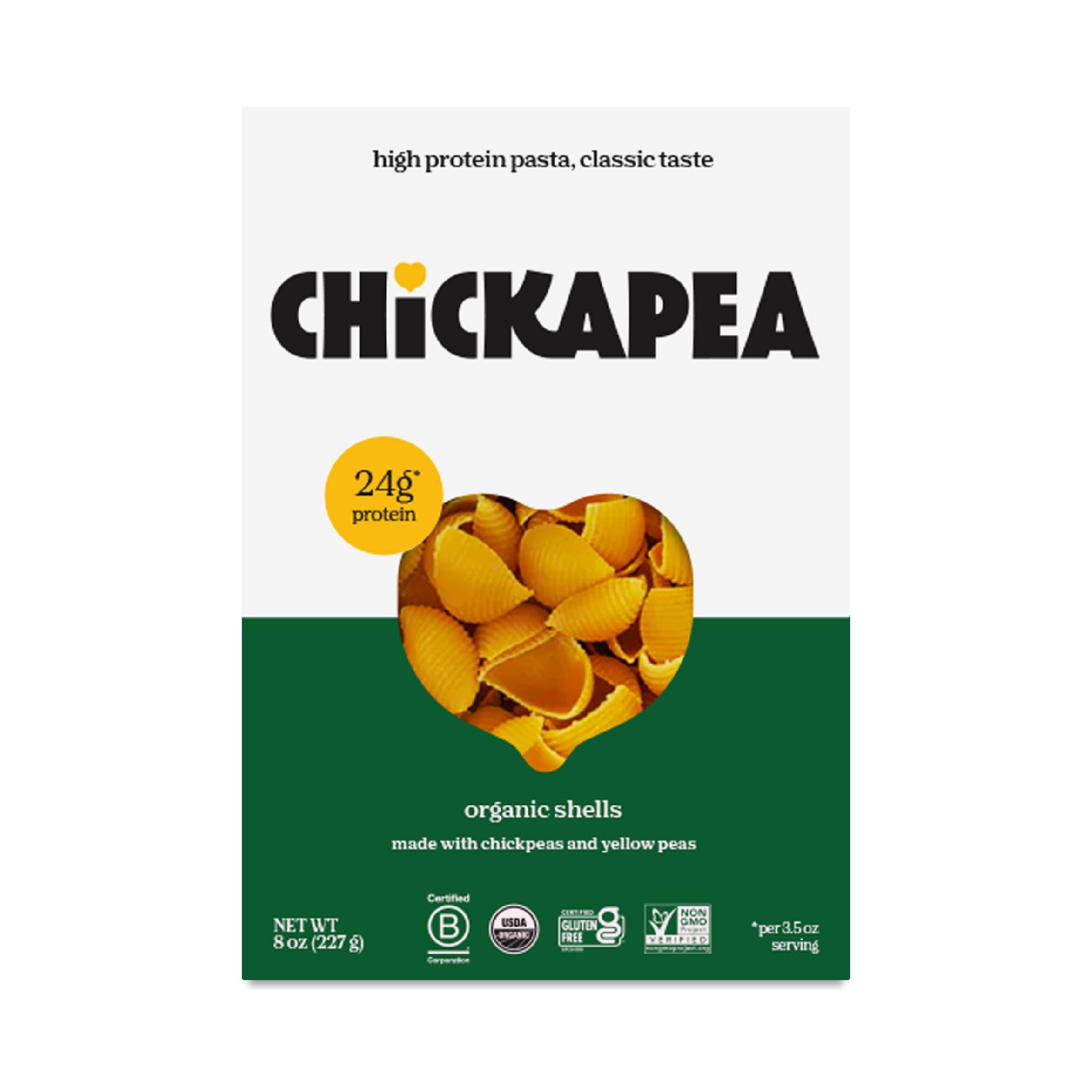 Organic Chickpea & Yellow Pea Pasta, Shells