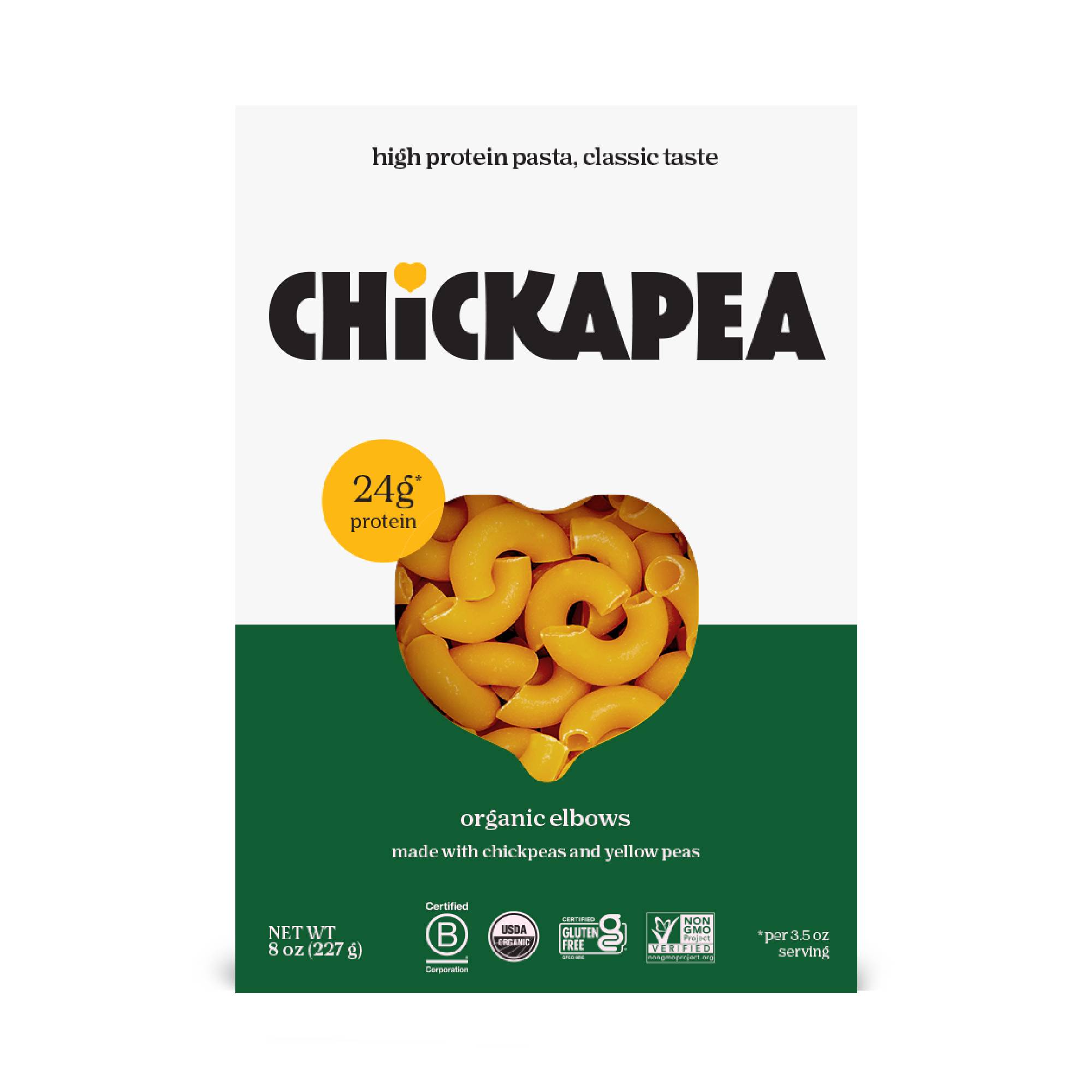 Organic Chickpea & Yellow Pea Pasta, Elbows