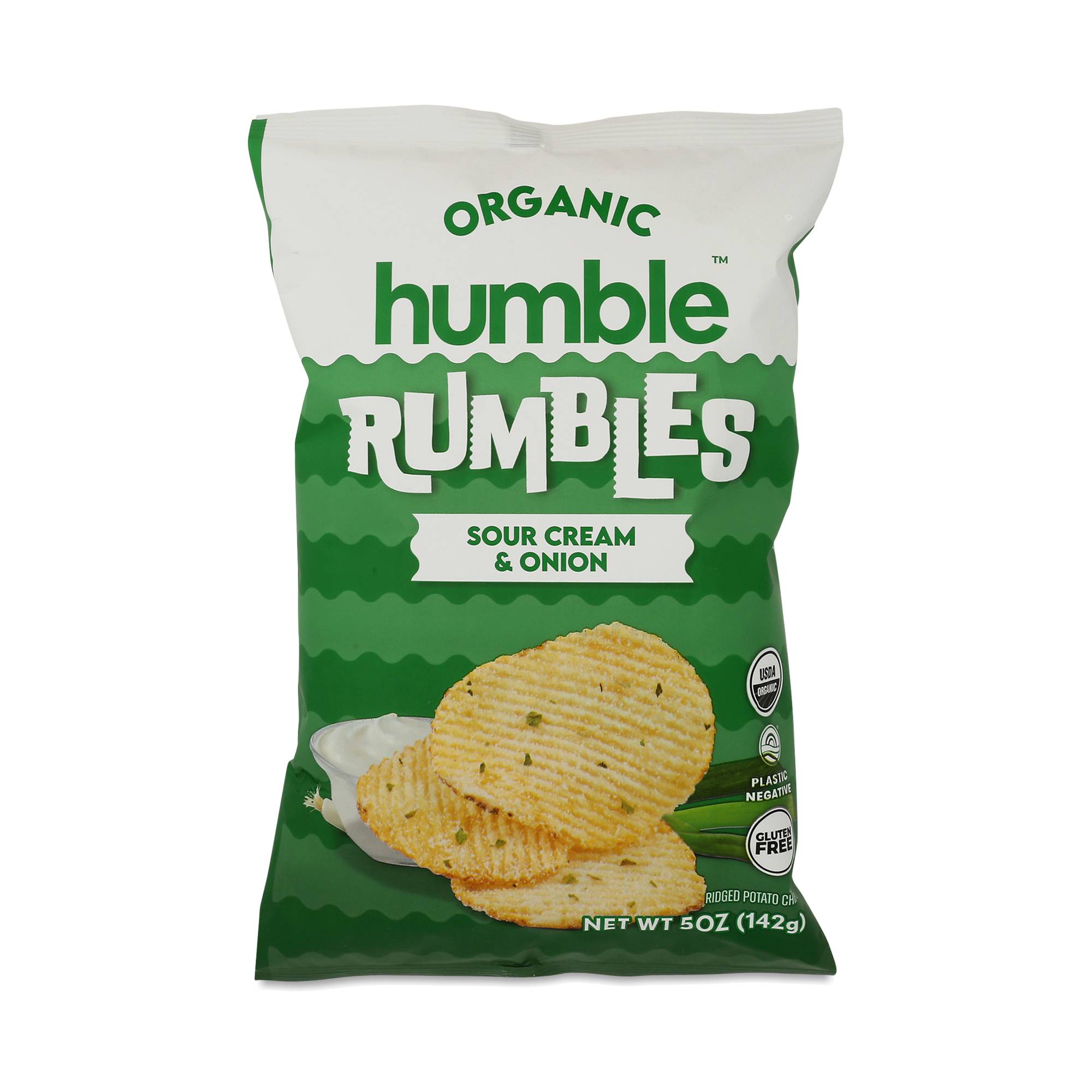 Organic Potato Chips, Sour Cream & Onion Rumbles