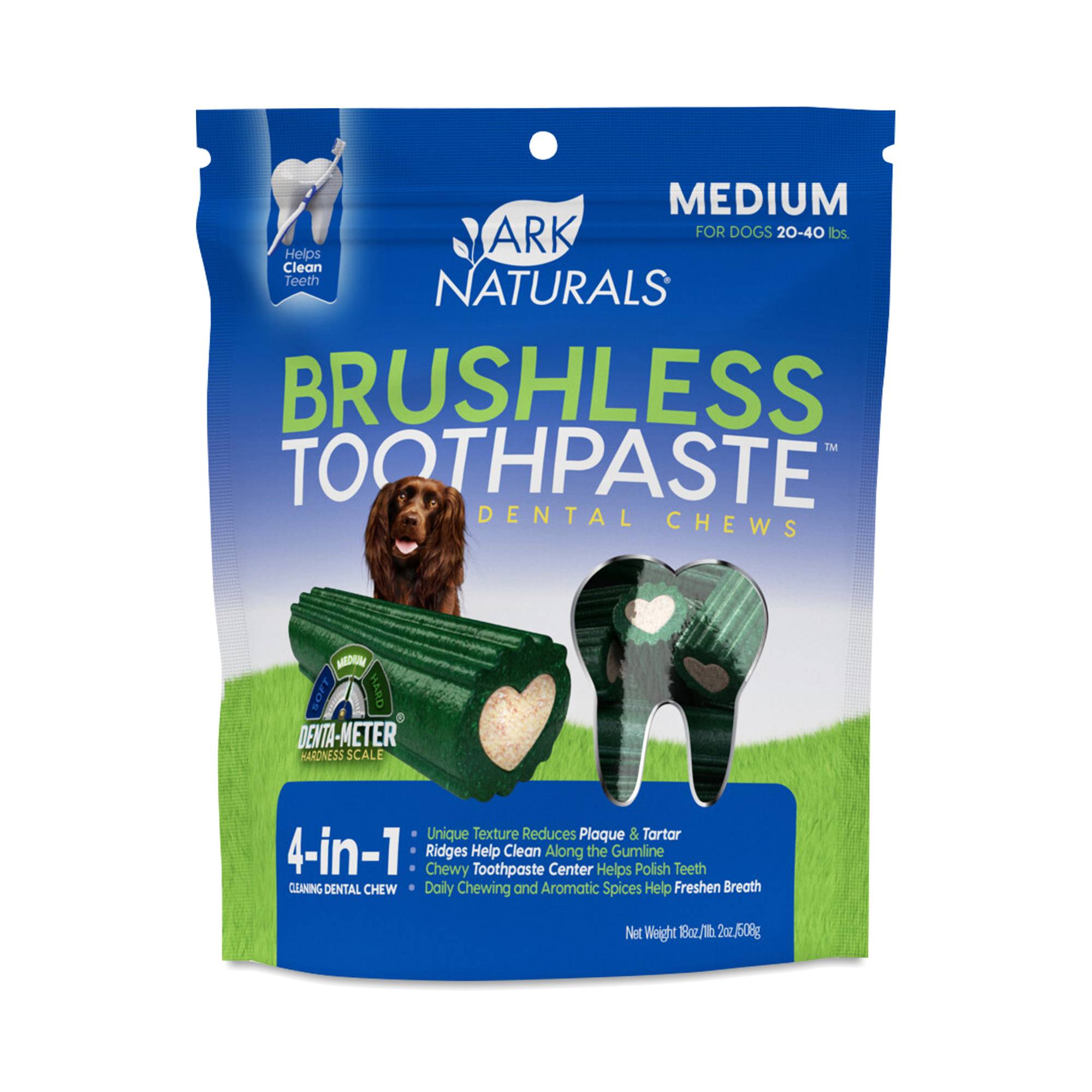 Brushless Toothpaste Dental Chew, Medium 20-40 lbs