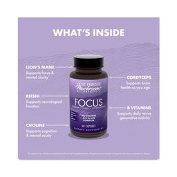 MycoBenefits Focus Mushroom Mycelium Complex Capsules