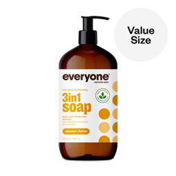 3-in-1 Soap, Shampoo, Body Wash, & Bubble Bath, Coconut & Lemon