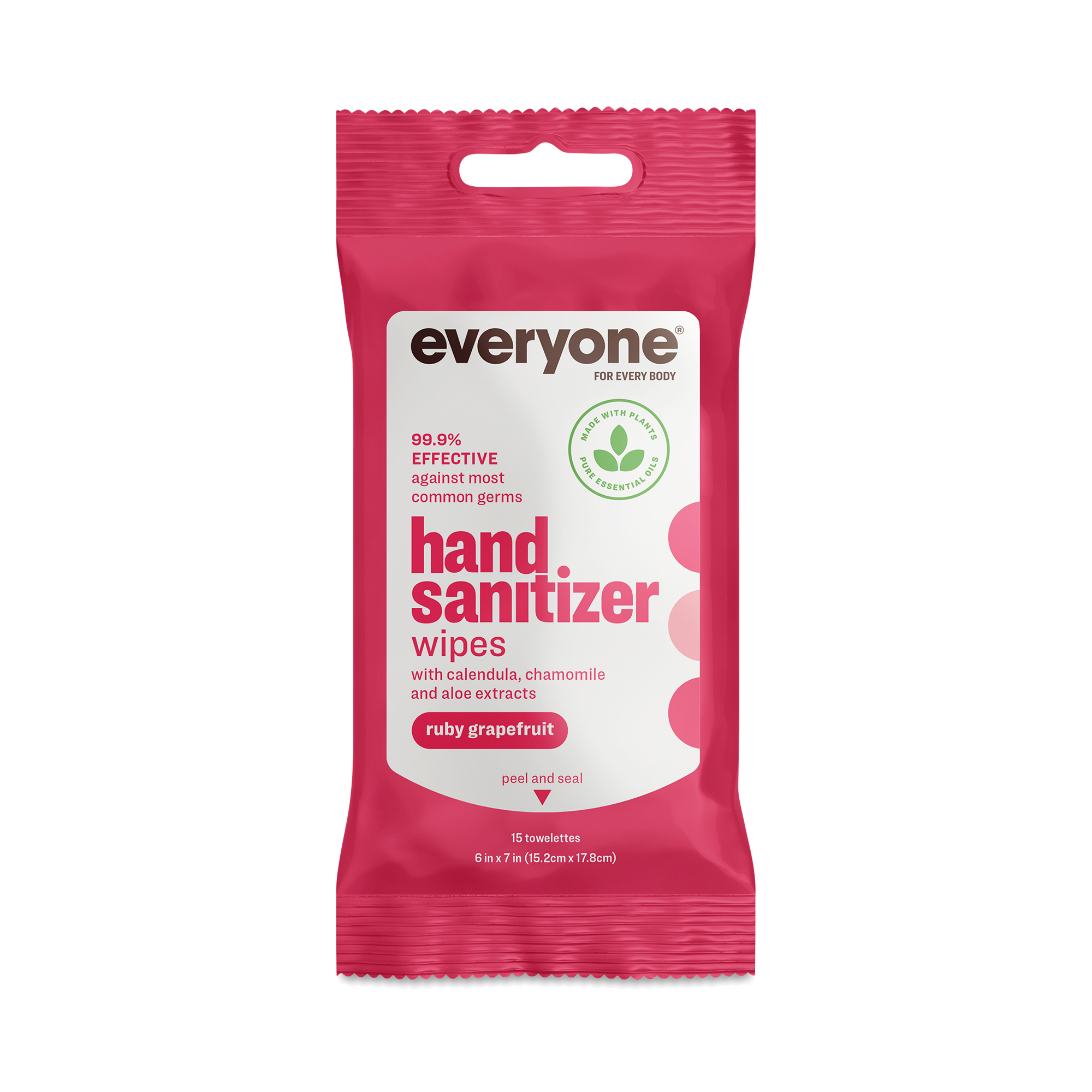 Everyone Hand Sanitizer Wipes, Ruby Grapefruit | Thrive Market