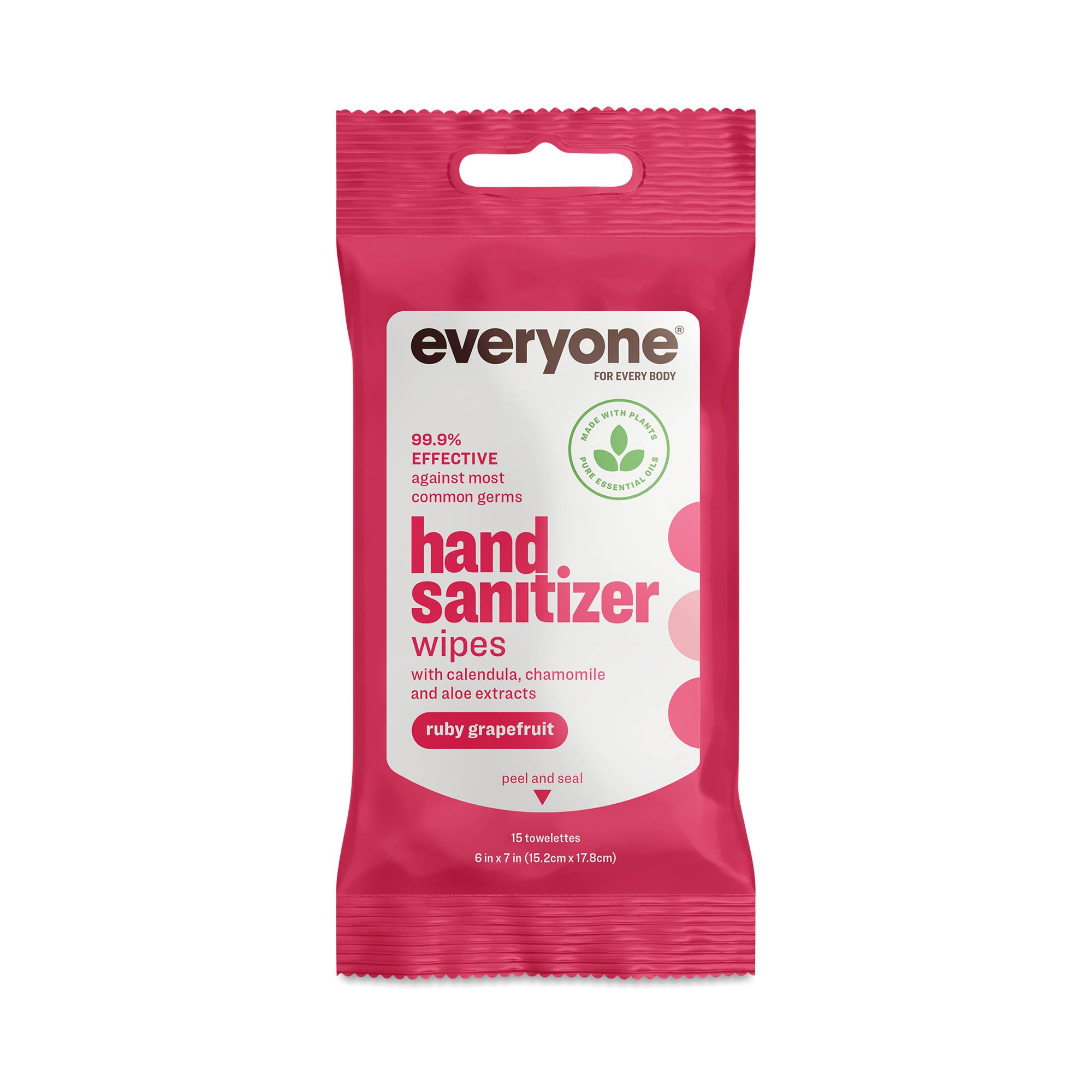 Hand Sanitizer Wipes, Ruby Grapefruit