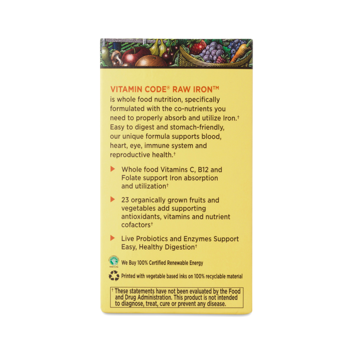 Vitamin Code Raw Iron Supplement by Garden of Life Thrive Market