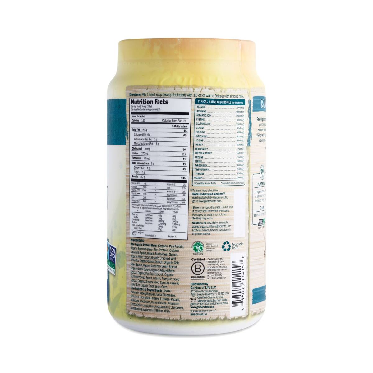 Raw Organic Protein Powder by Garden of Life Thrive Market