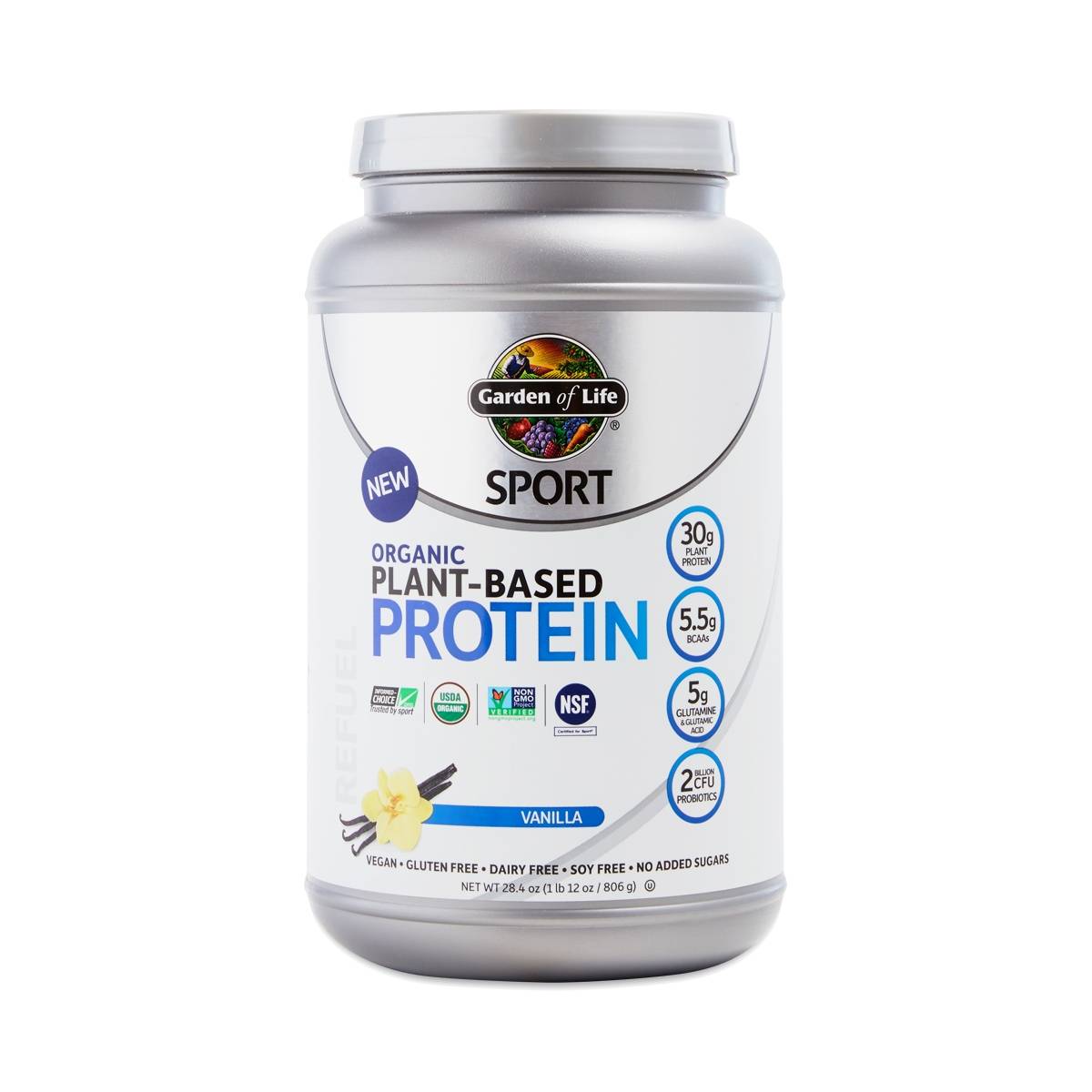 SPORT Organic Plant-Based Protein Powder, Vanilla