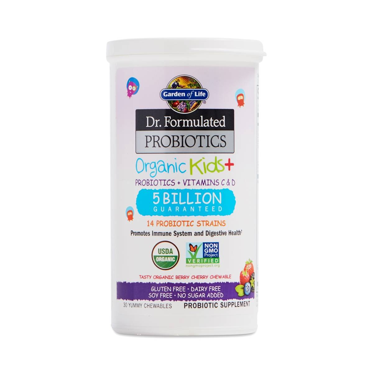 Organic Kids+ Probiotics, Berry Cherry