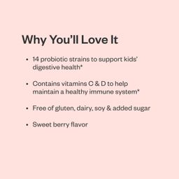 Organic Kids+ Probiotics, Berry Cherry