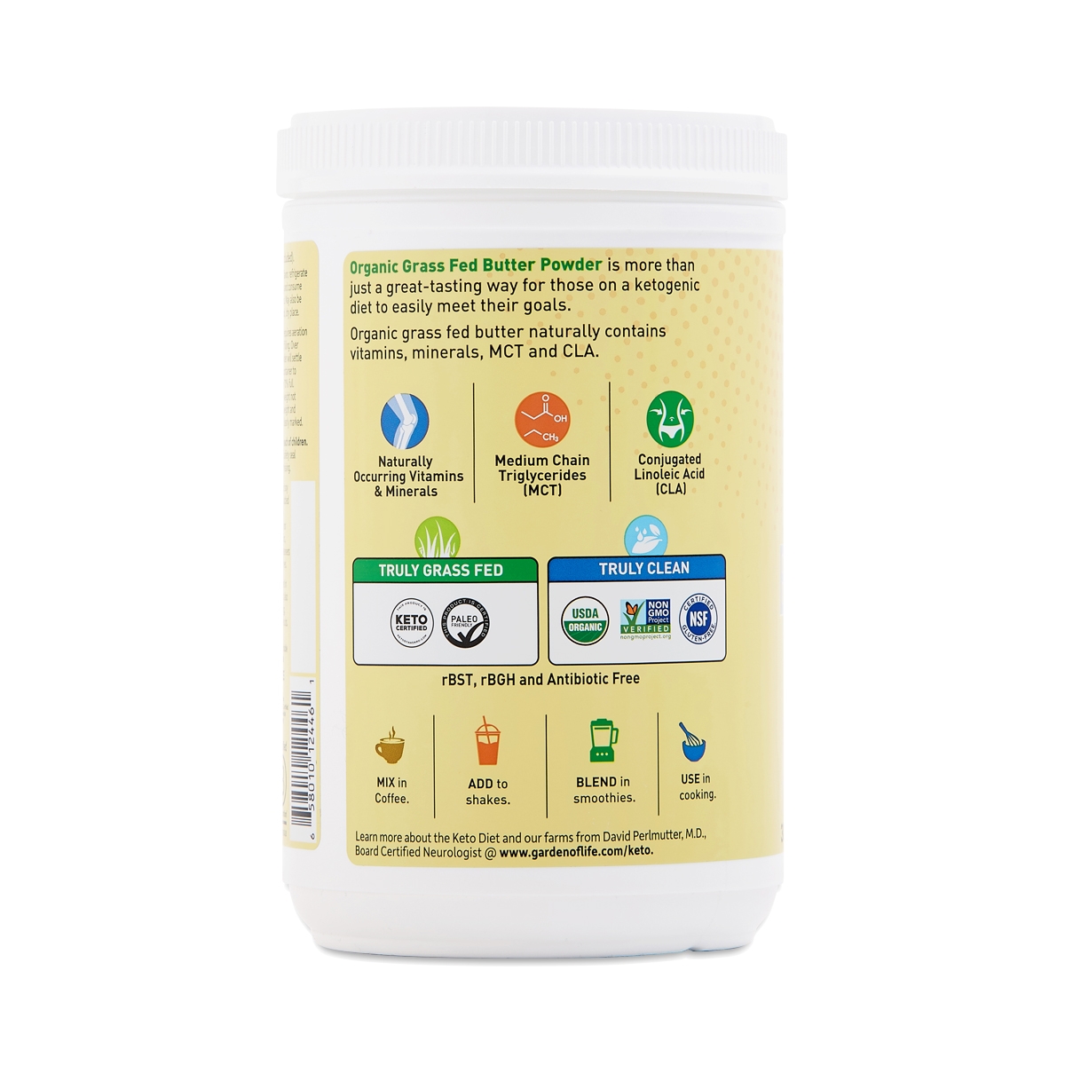 Garden of Life Dr. Formulated Keto Organic Grass Fed Butter Powder Thrive Market