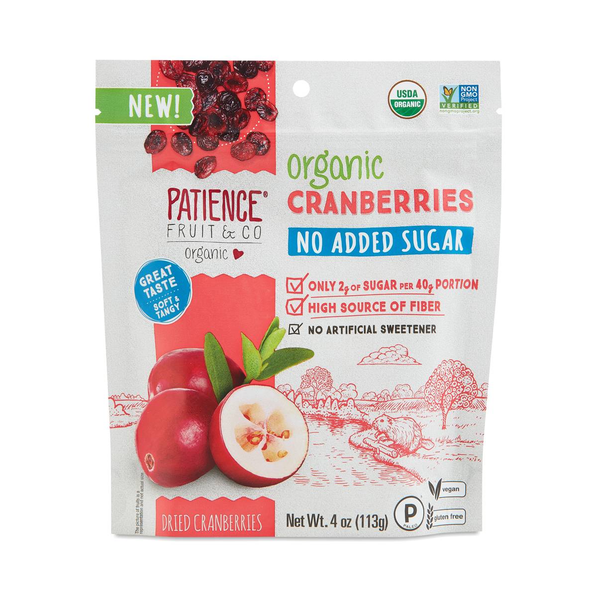 Patience Organic Dried Cranberries, No Added Sugar Thrive Market