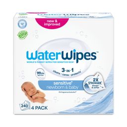 Sensitive+ Newborn & Baby Wipes, 4 Pack