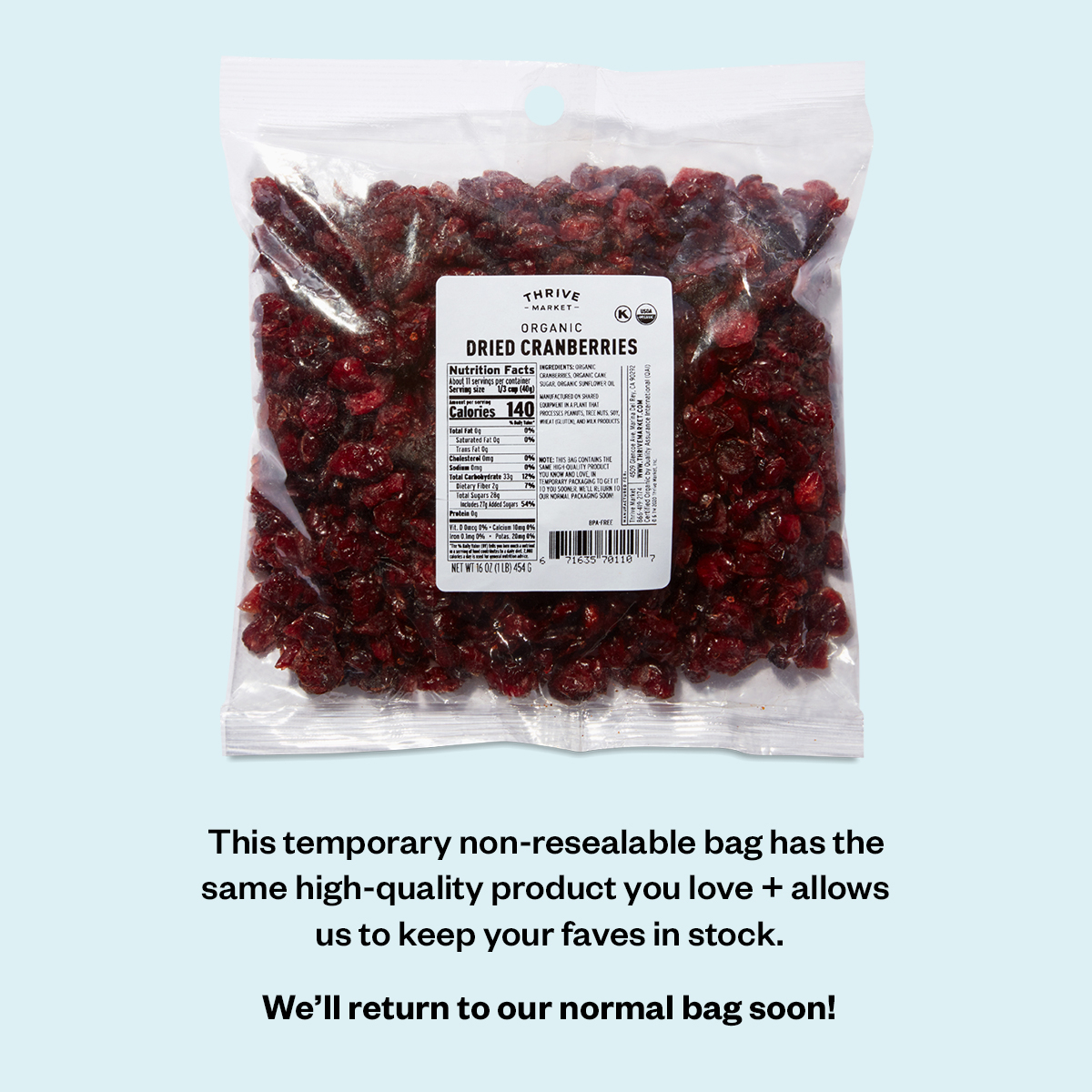 Organic Dried Cranberries Thrive Market