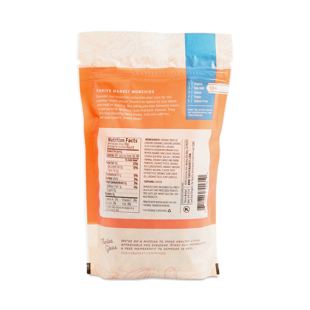 Organic Sriracha Cashews Thrive Market