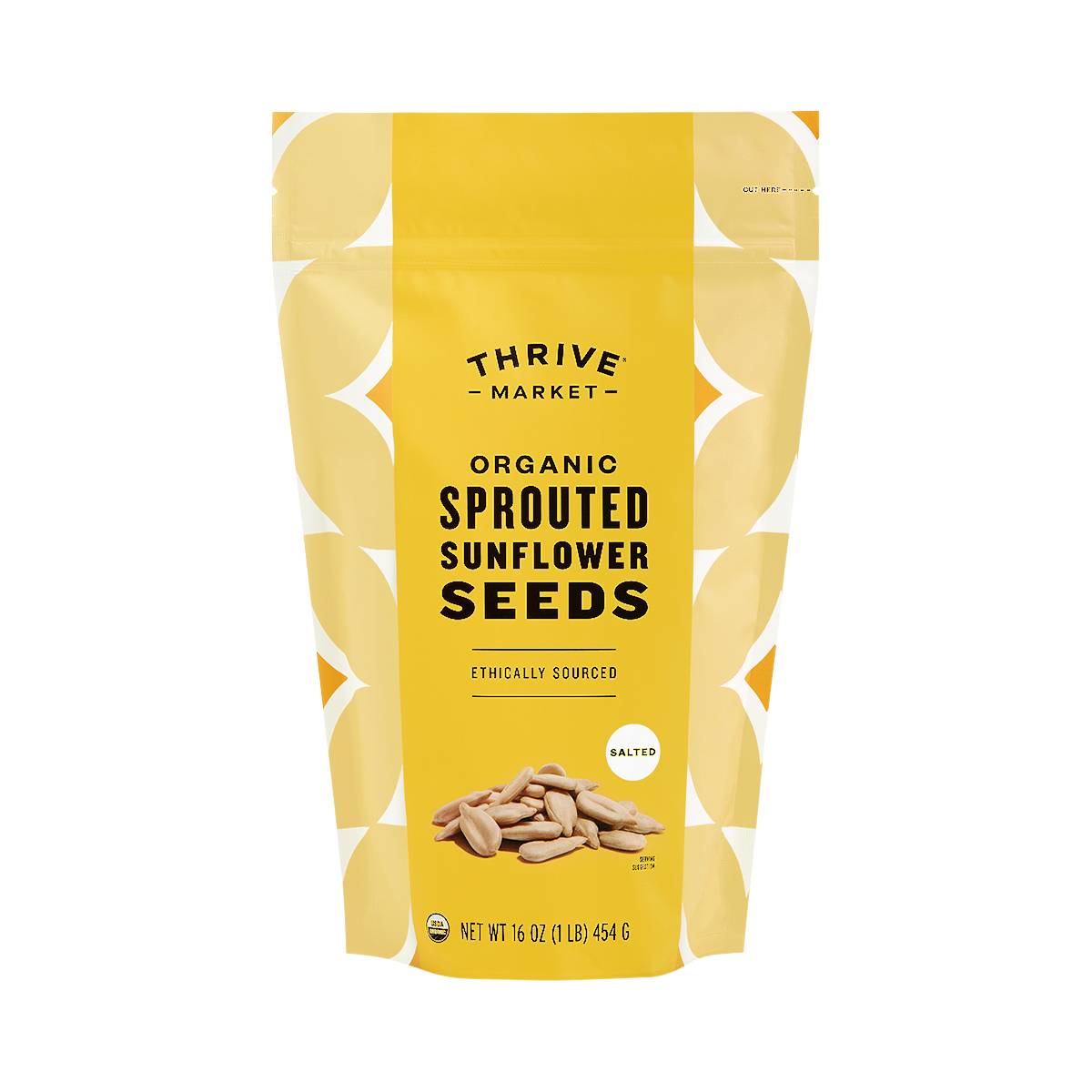 Organic Sprouted Sunflower Seeds, Salted
