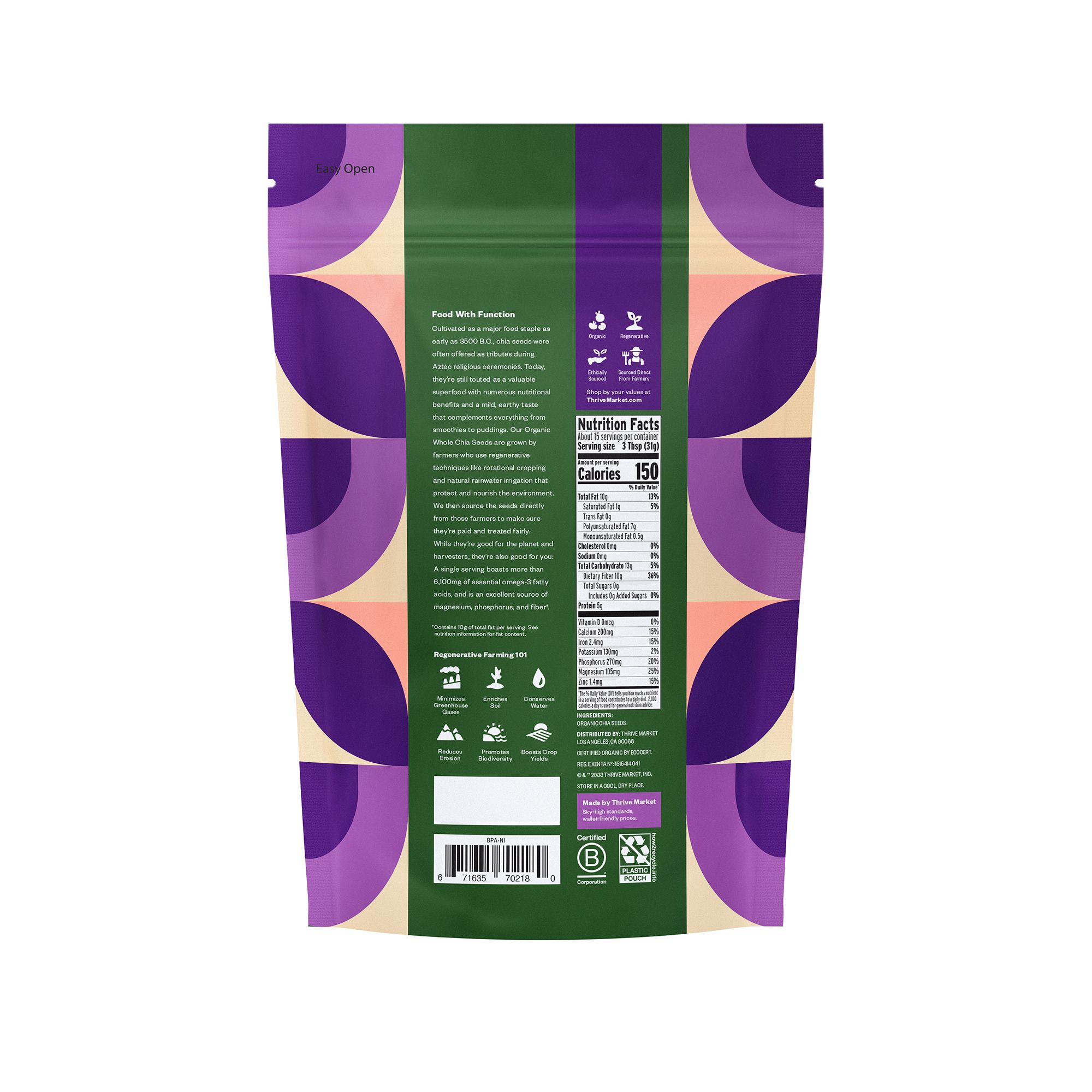 Regeneratively Grown Organic Whole Chia Seeds