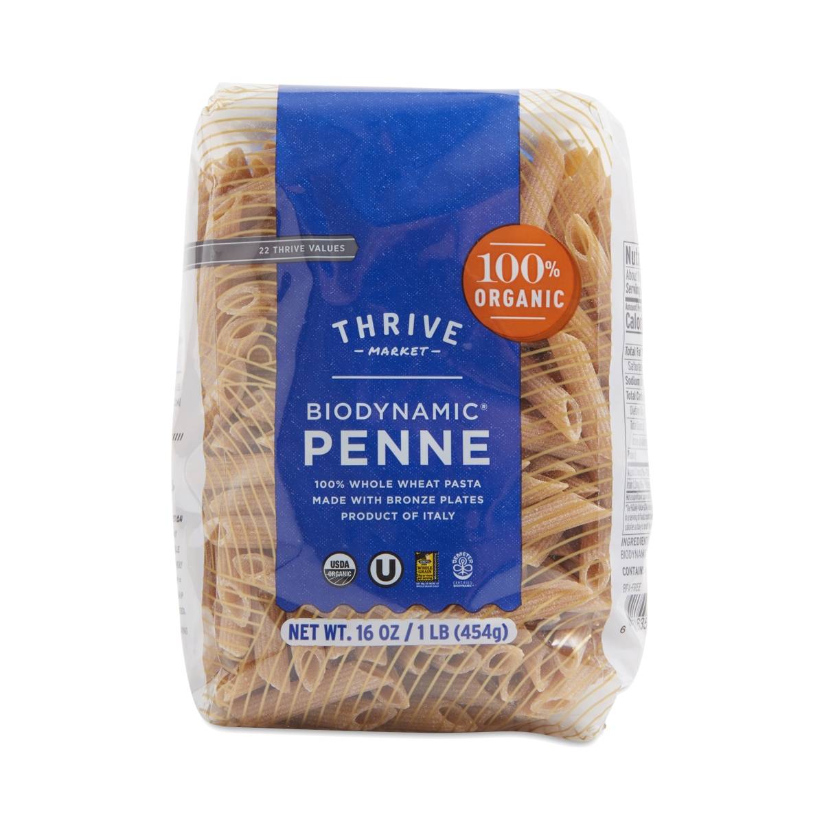 Organic Biodynamic Whole Wheat Penne