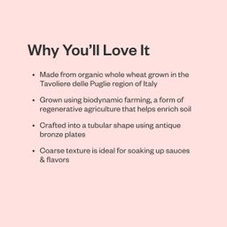 Organic Biodynamic Whole Wheat Penne