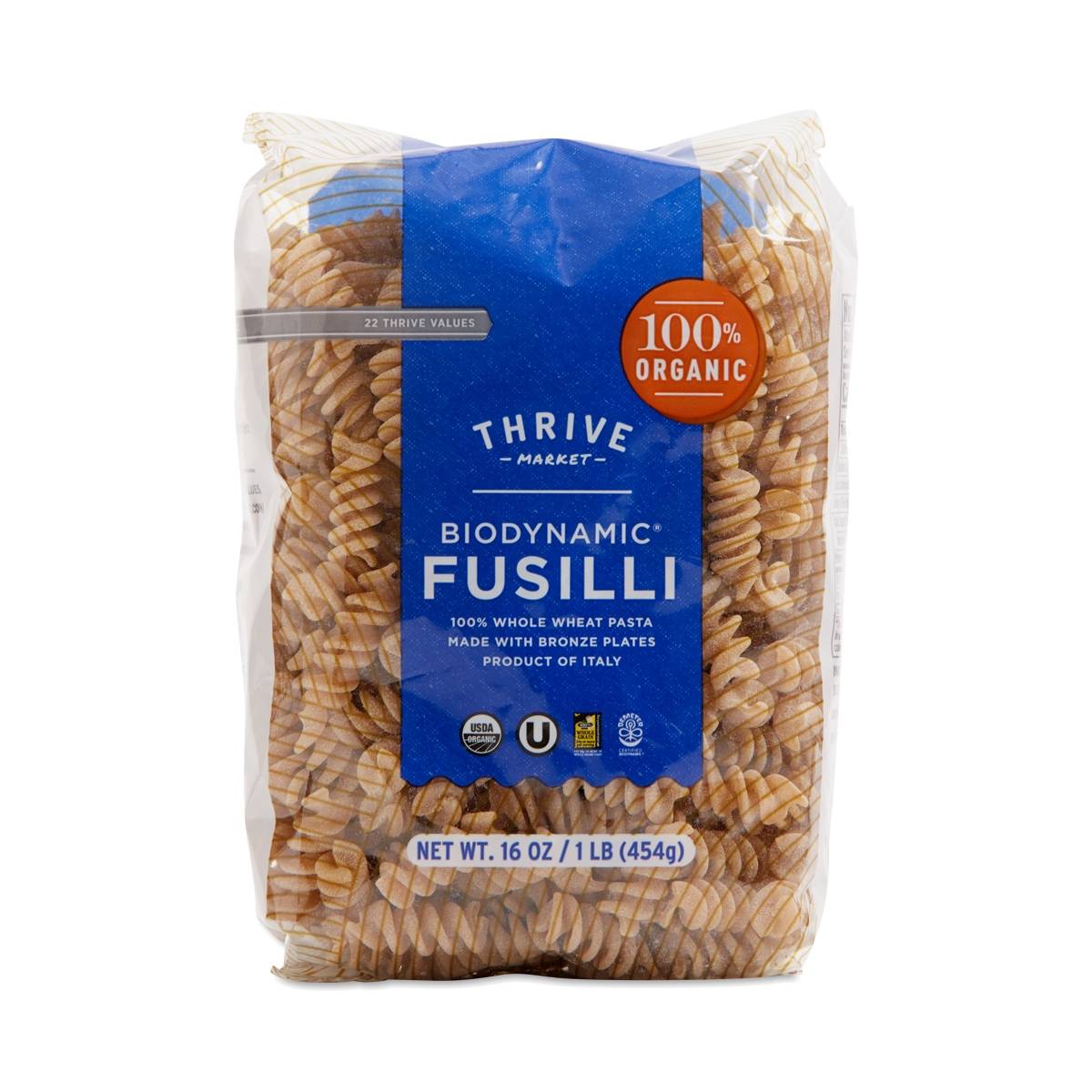 Organic Biodynamic Whole Wheat Fusilli