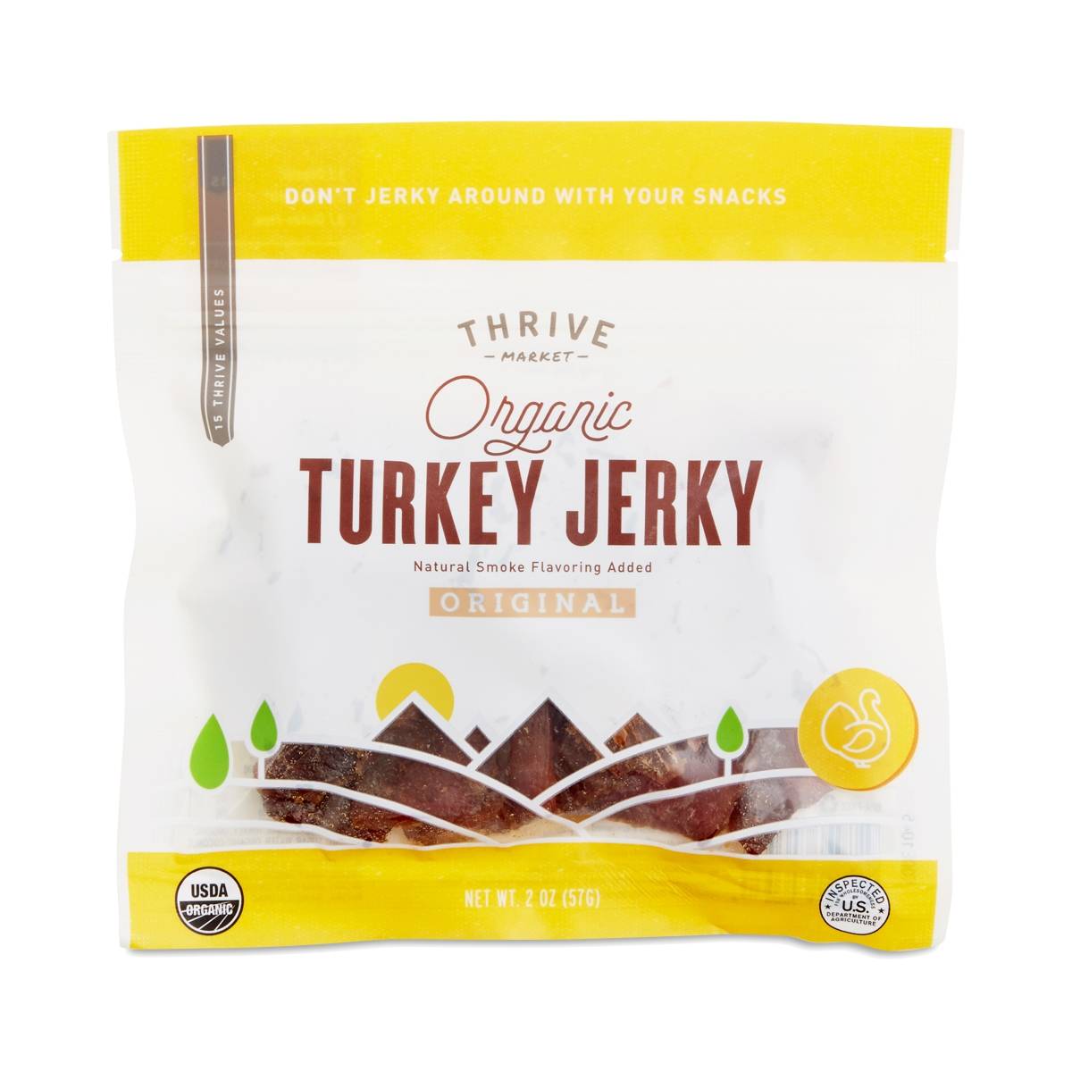 Thrive Market Products Organic Turkey Jerky Original Thrive Market