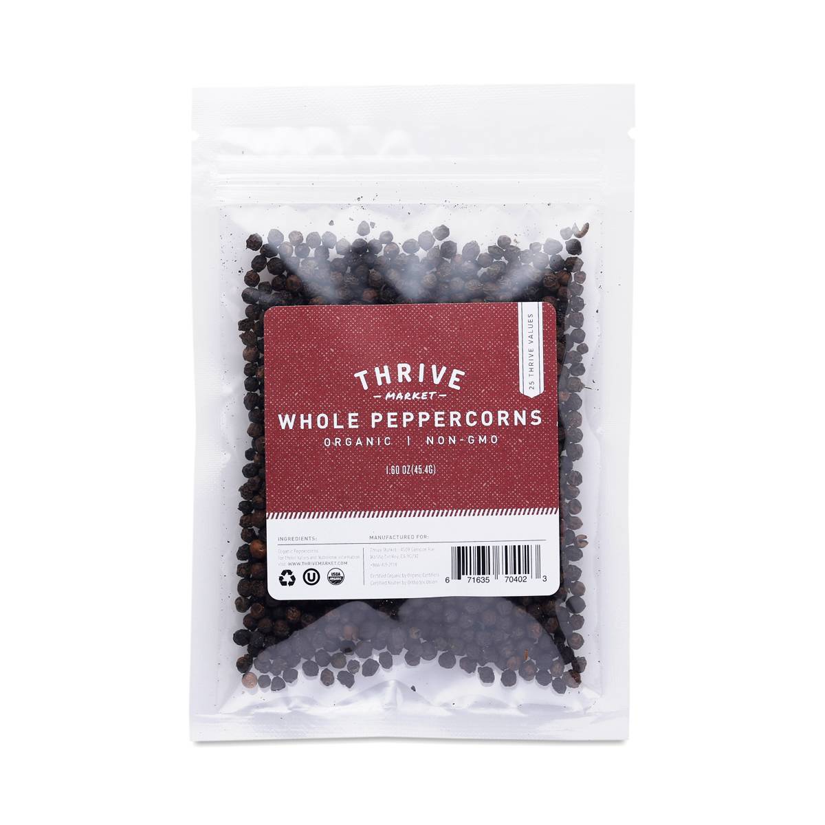 Whole Black Peppercorns Thrive Market