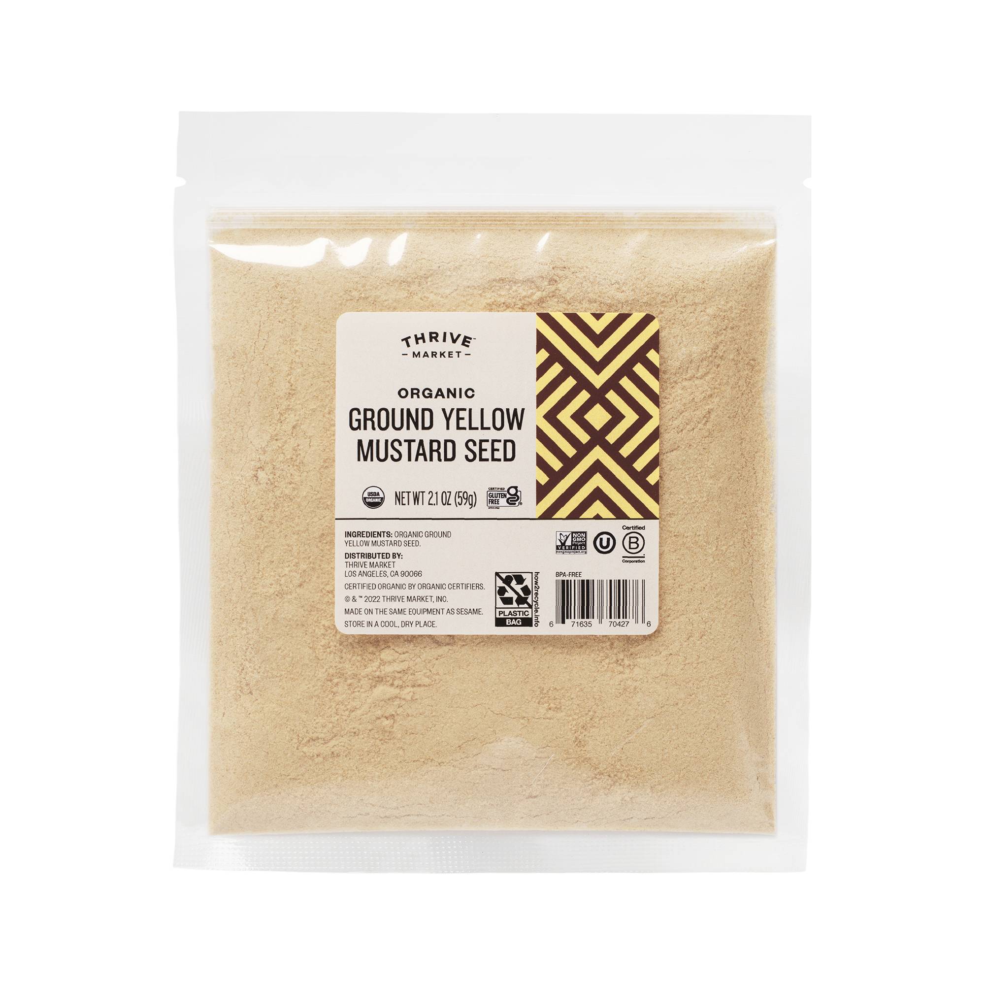 Organic Ground Yellow Mustard Seed