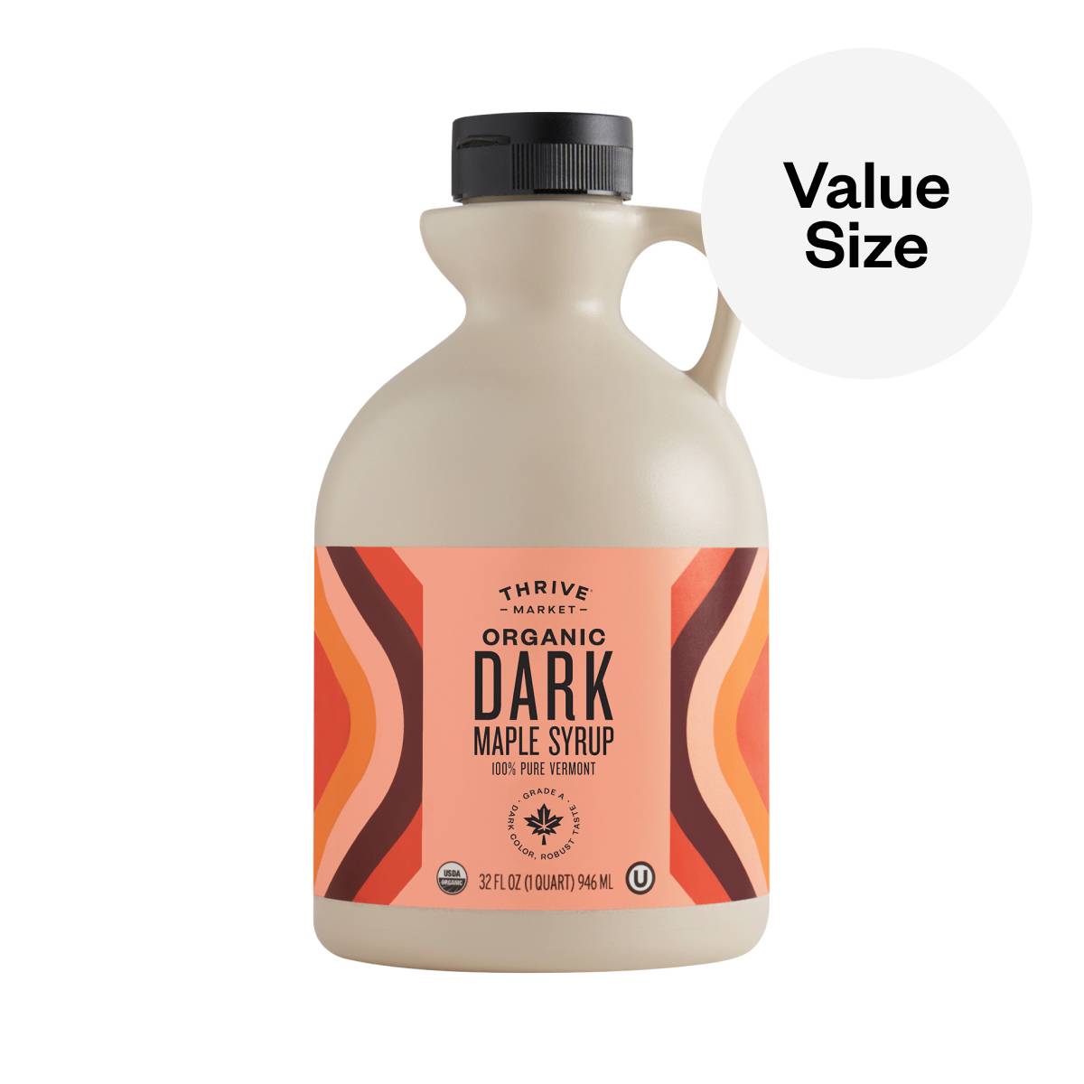 Organic Robust Maple Syrup, Grade A, Value Size