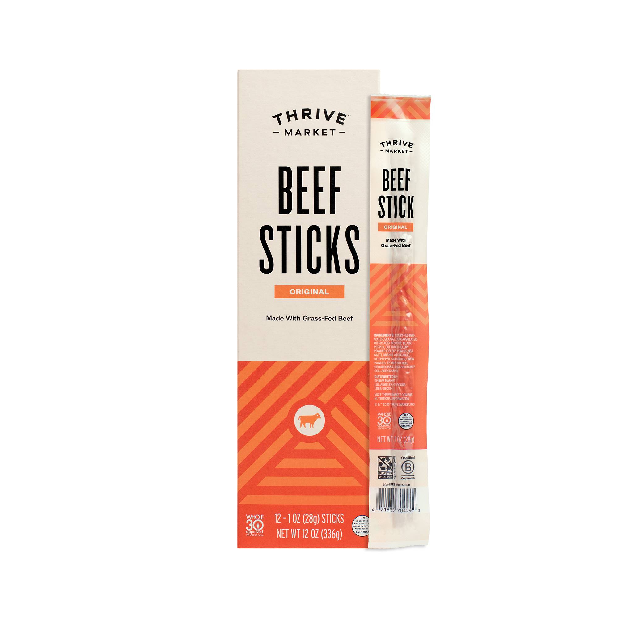 Grass-Fed Beef Sticks, Original