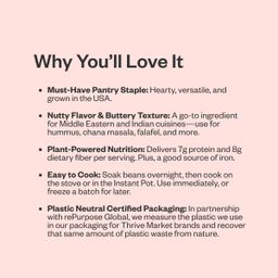 Organic Dry Garbanzo Beans (Chickpeas)