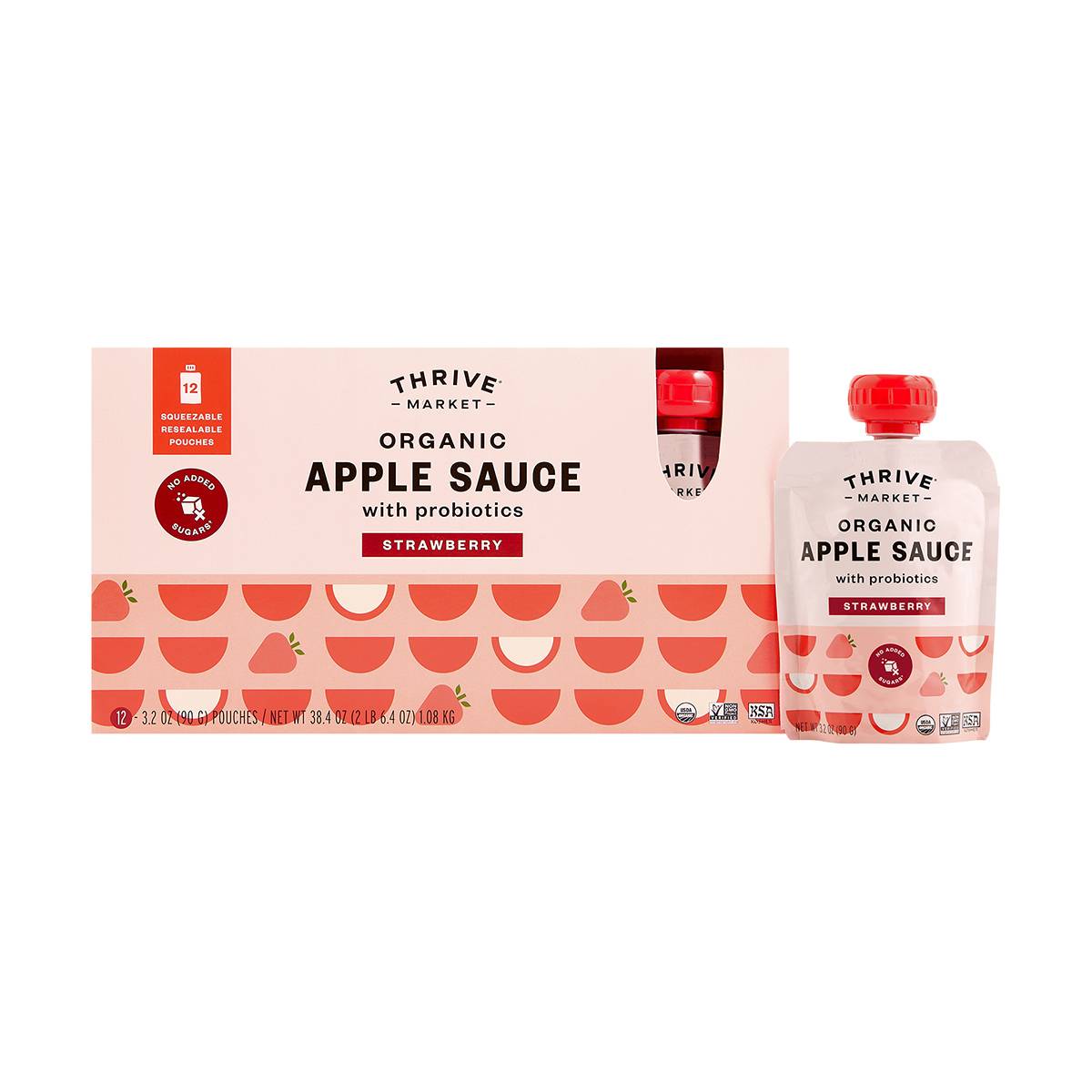 Organic Strawberry Apple Sauce with Probiotics