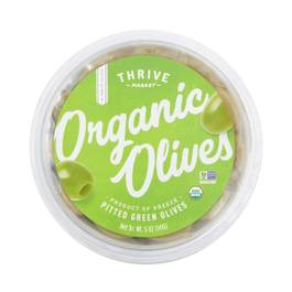 Organic Green Olives, Pitted