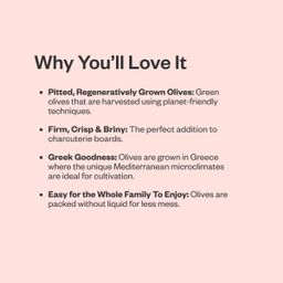 Organic Green Olives, Pitted