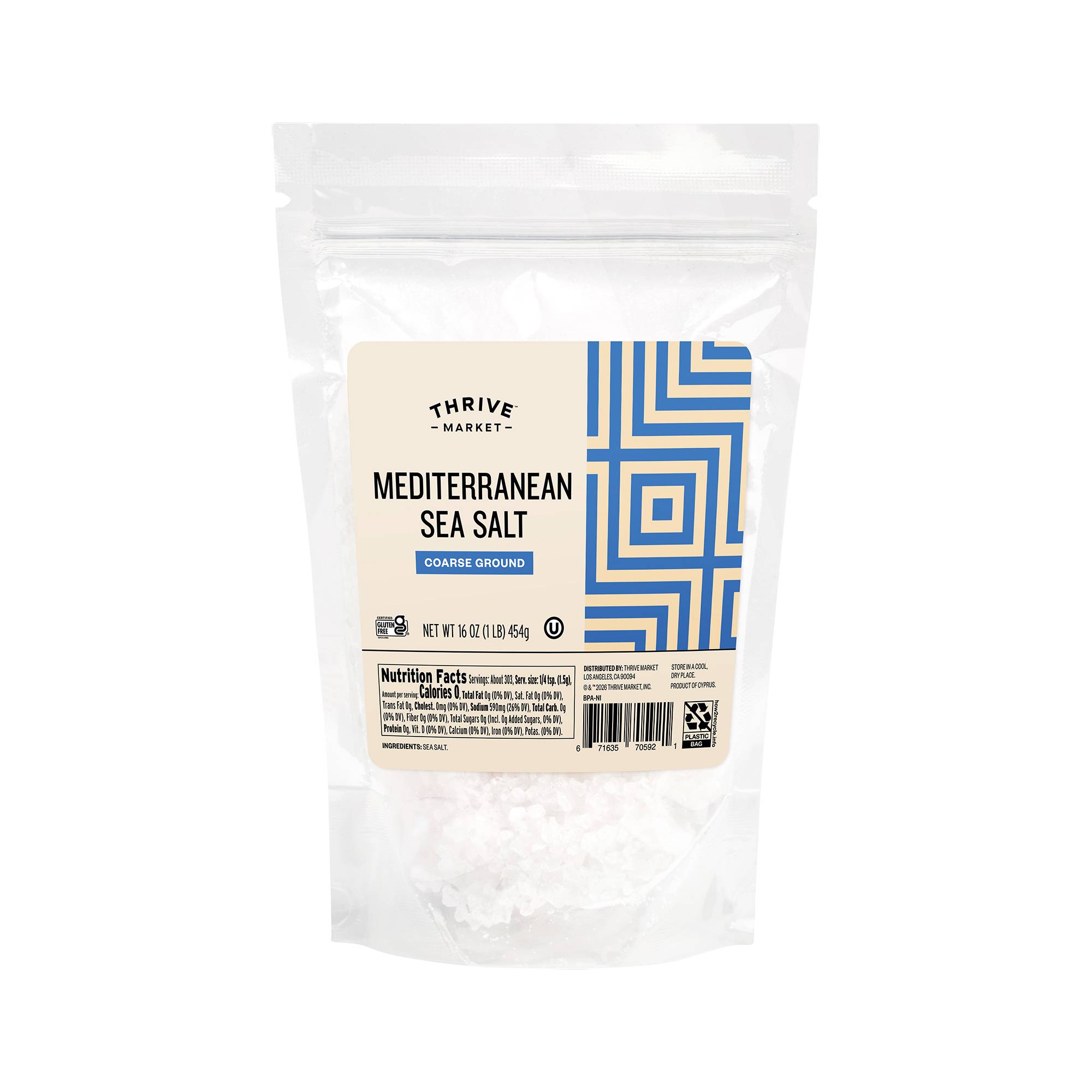 Mediterranean Sea Salt, Coarse Ground