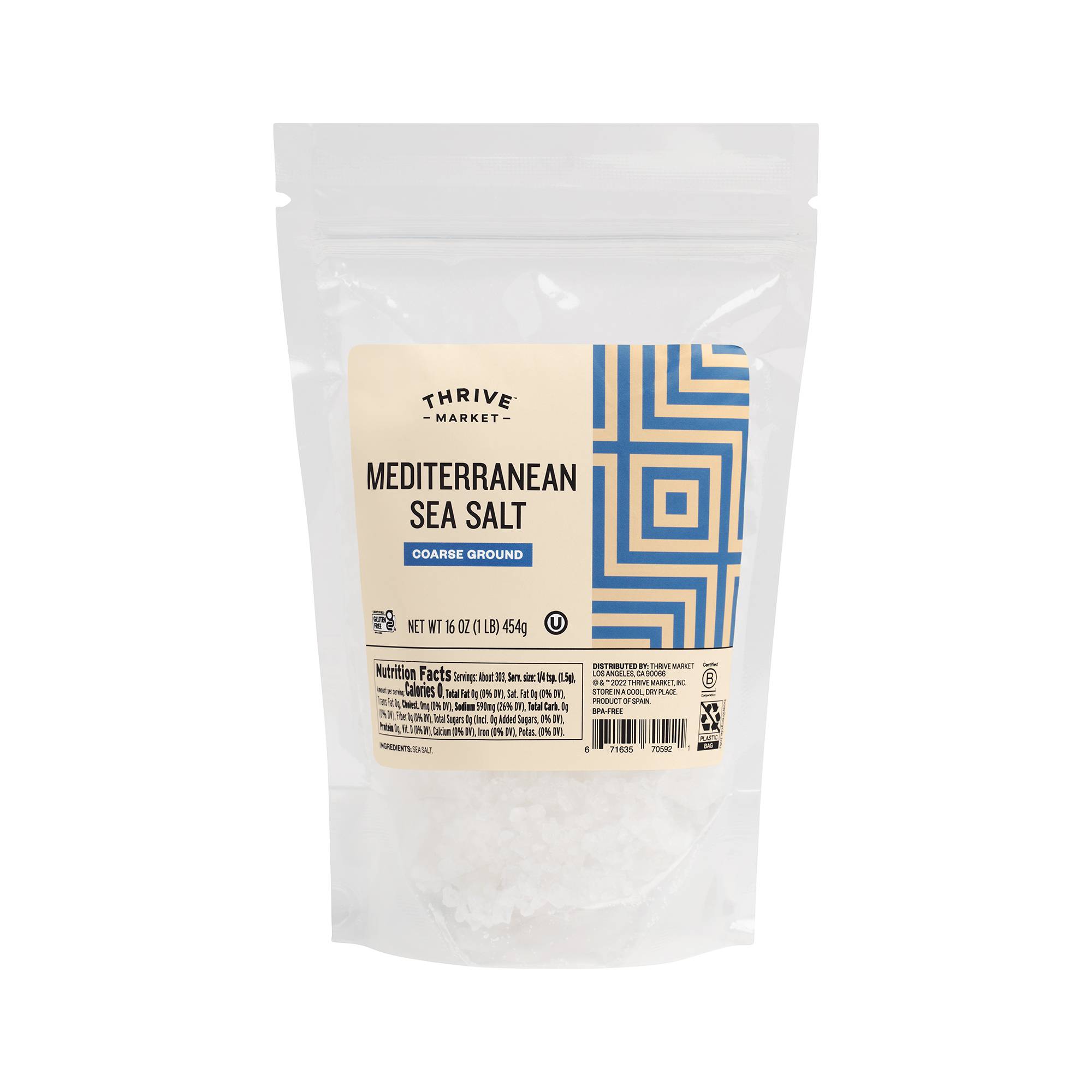 Mediterranean Sea Salt, Coarse Ground