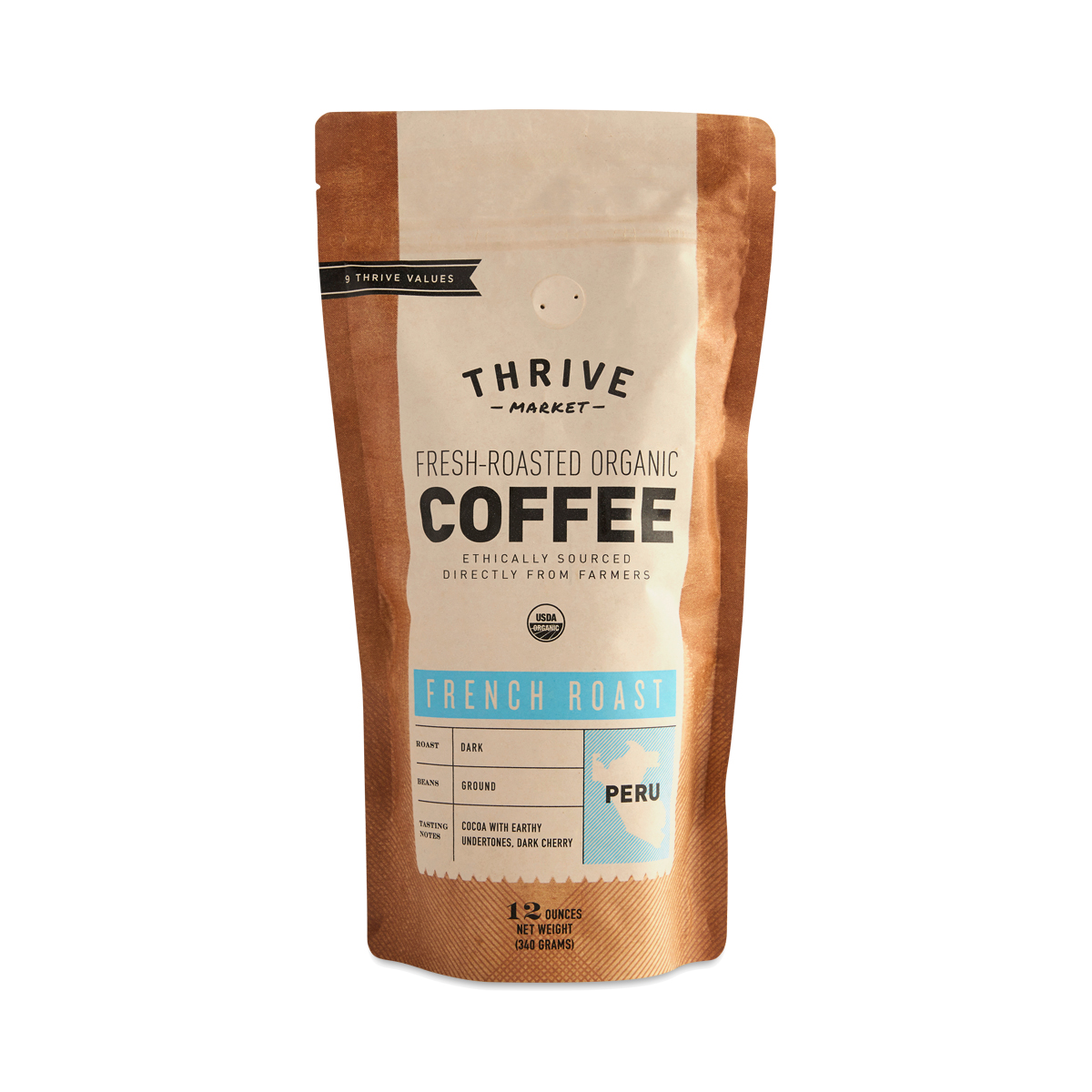 Organic French Roast Coffee, Ground