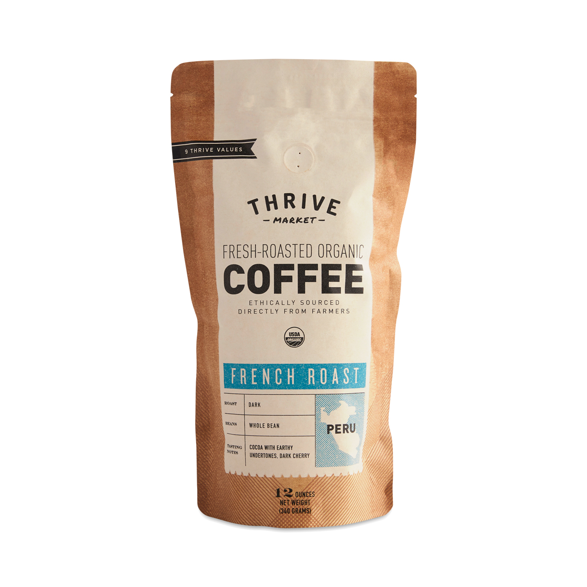 Organic French Roast Coffee, Whole Bean