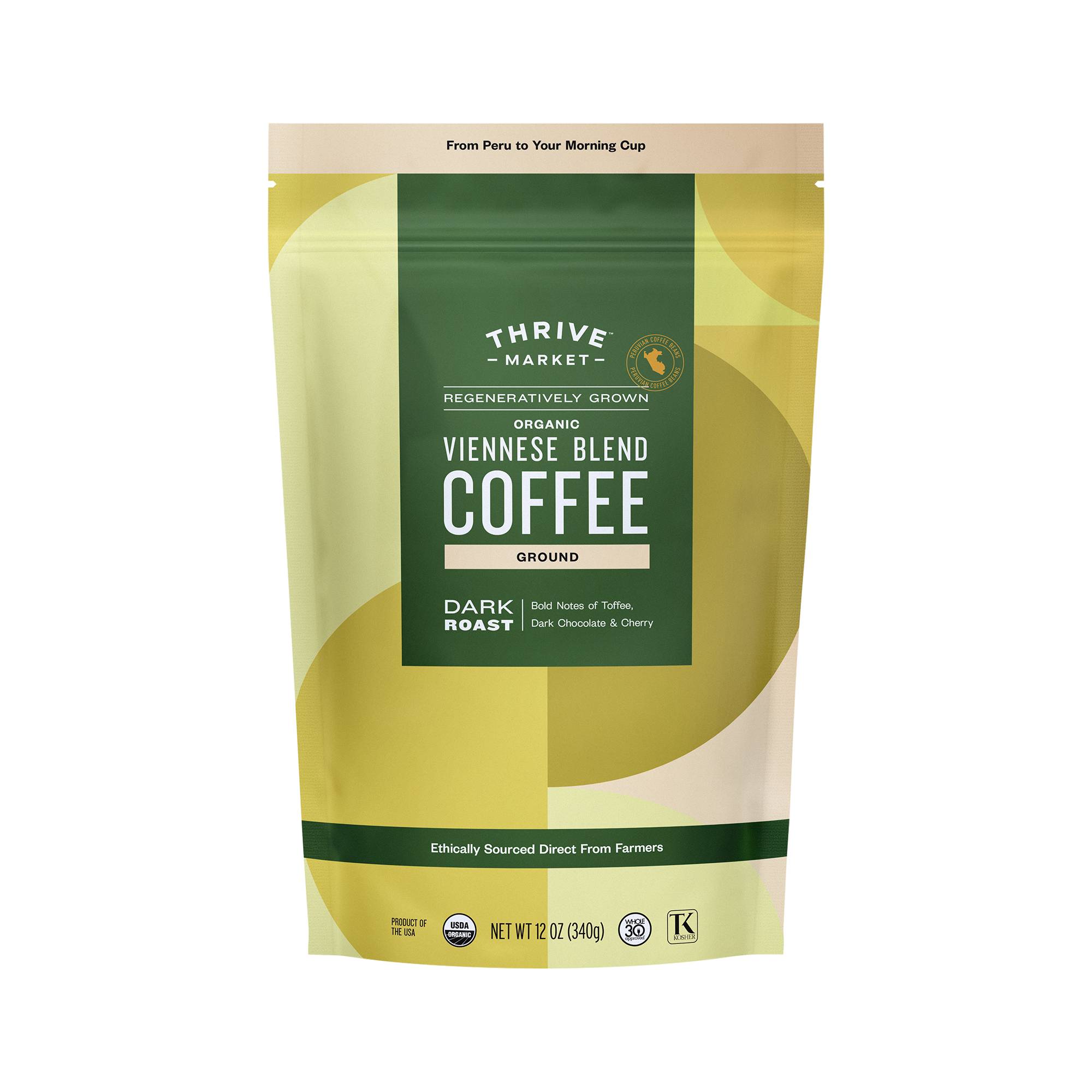 Viennese Blend Coffee, Regeneratively Grown Organic, Ground