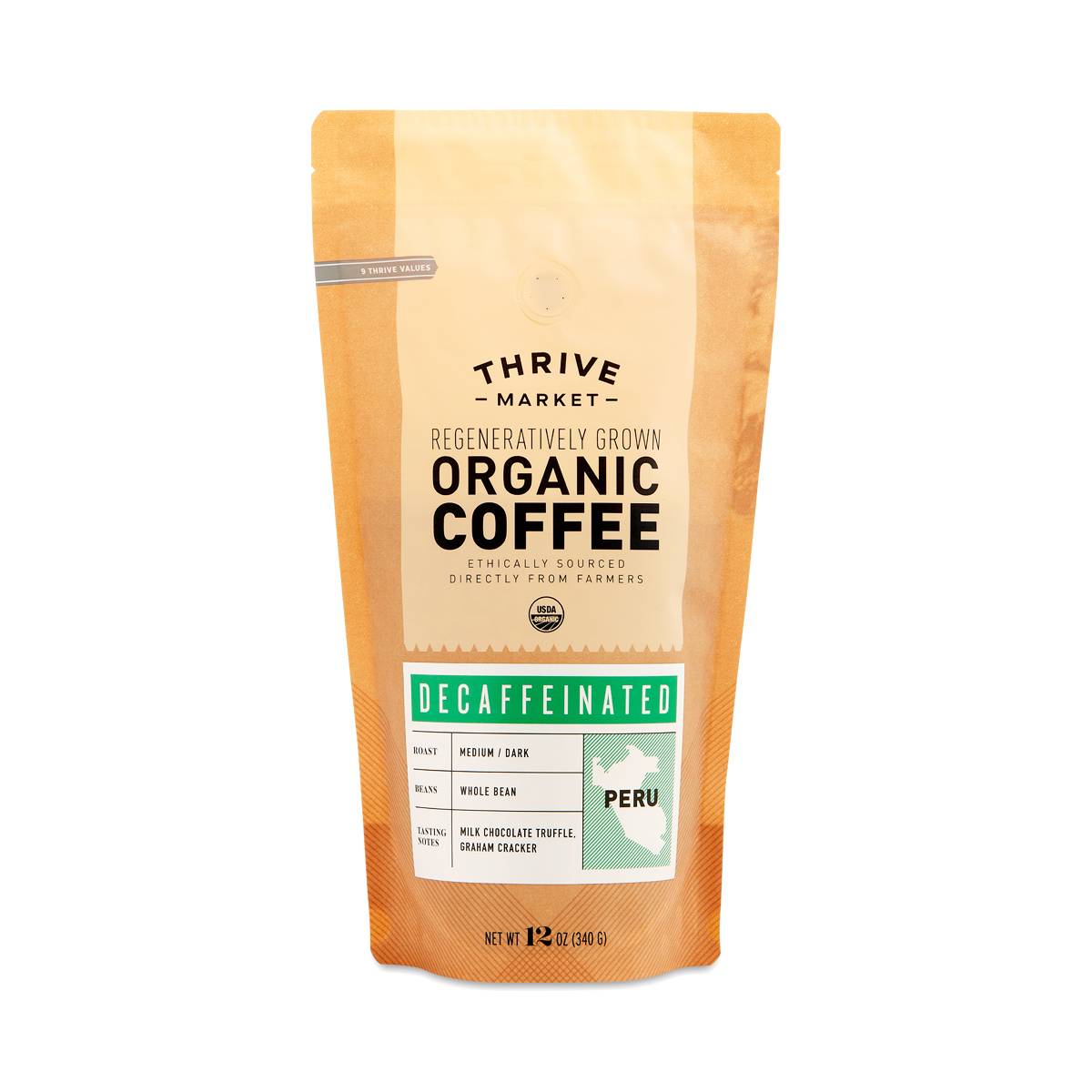 Organic Decaffeinated Coffee, Whole Bean Thrive Market