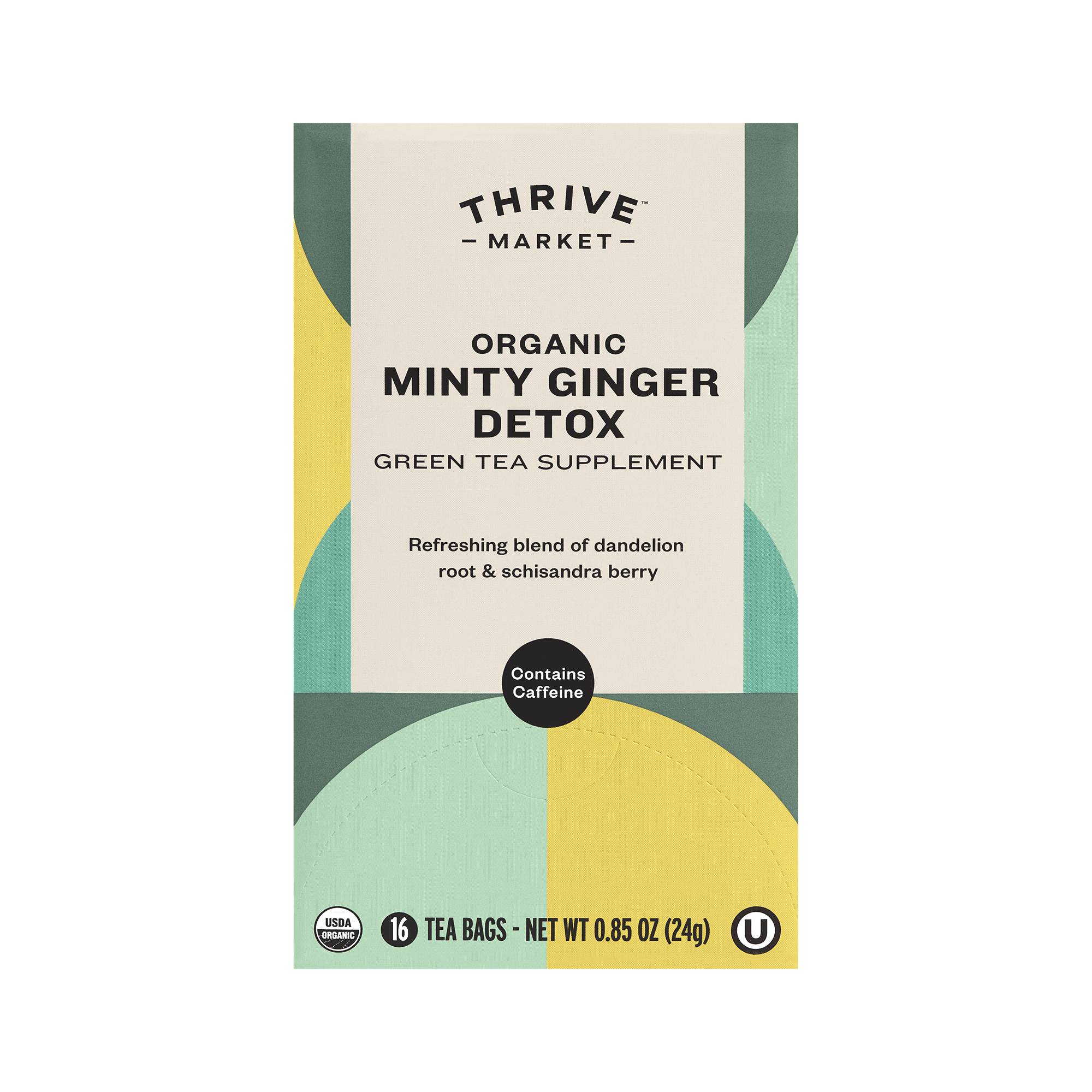 Organic Minty Ginger Detox Green Tea Supplement