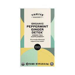 Organic Peppermint Ginger Detox, Green Tea Supplement