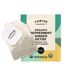 Organic Peppermint Ginger Detox, Green Tea Supplement