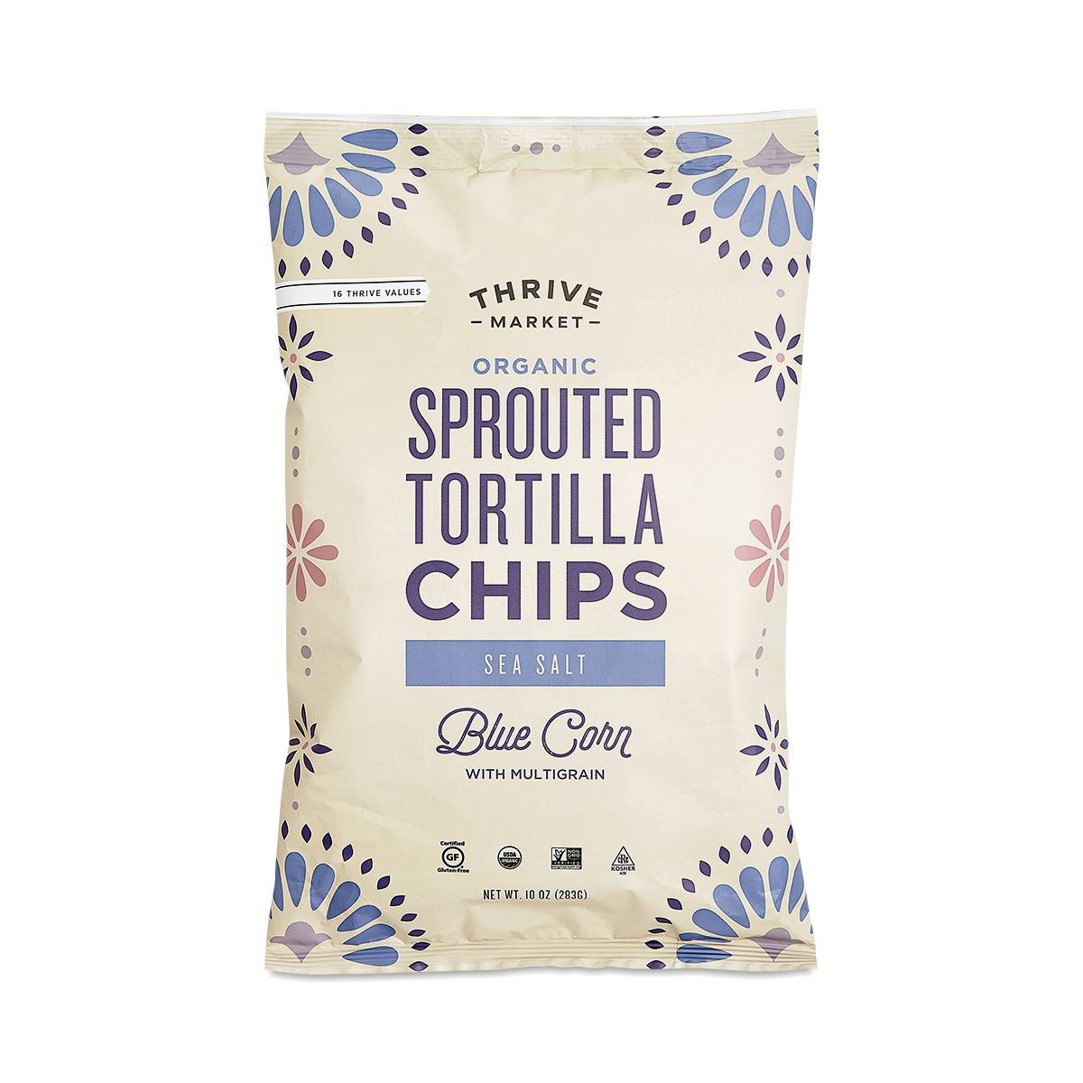Organic Sprouted Blue Corn Tortilla Chips Thrive Market