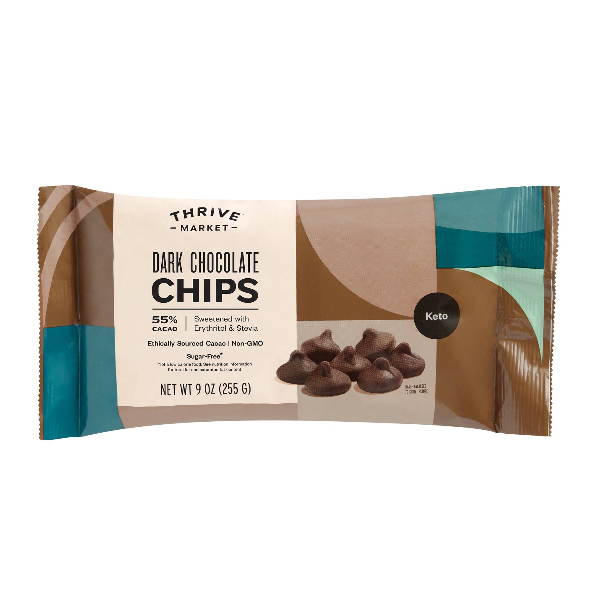 Sugar-Free Baking Chips, Dark Chocolate, 55% Cacao