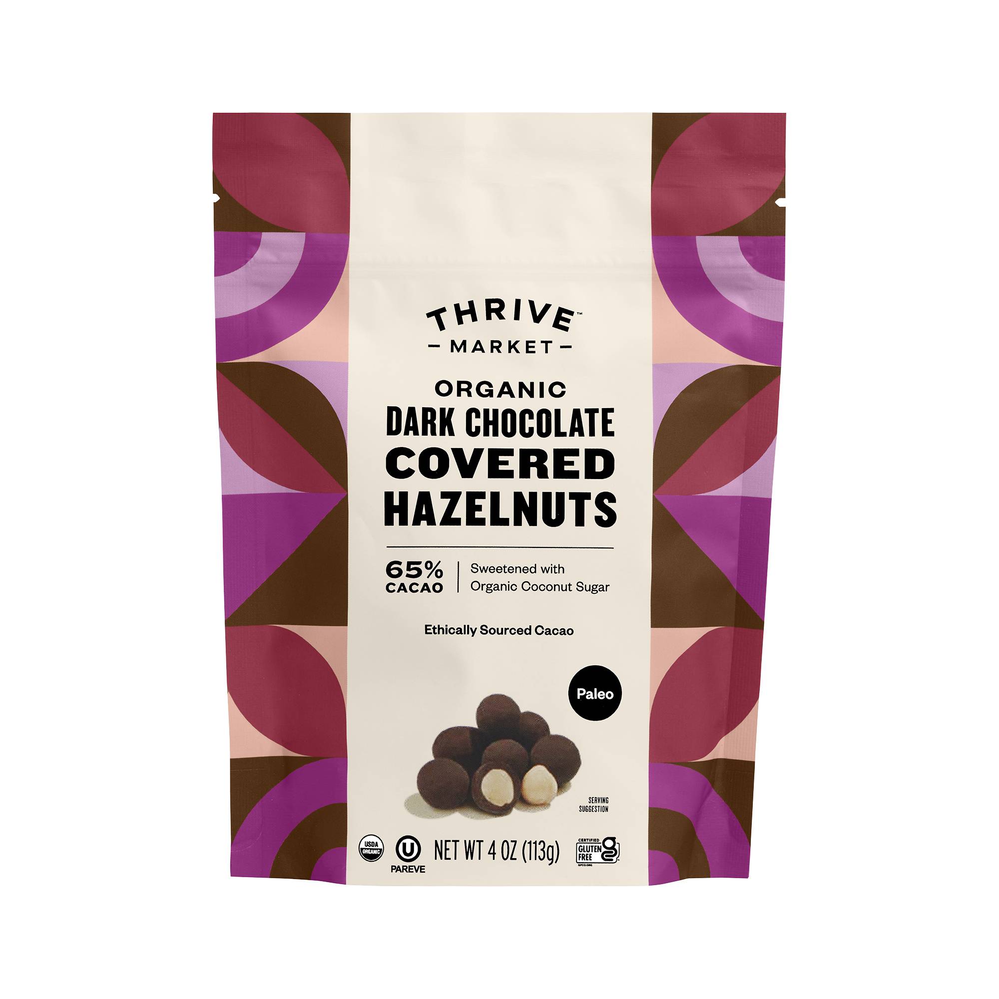 Organic Dark Chocolate Covered Hazelnuts