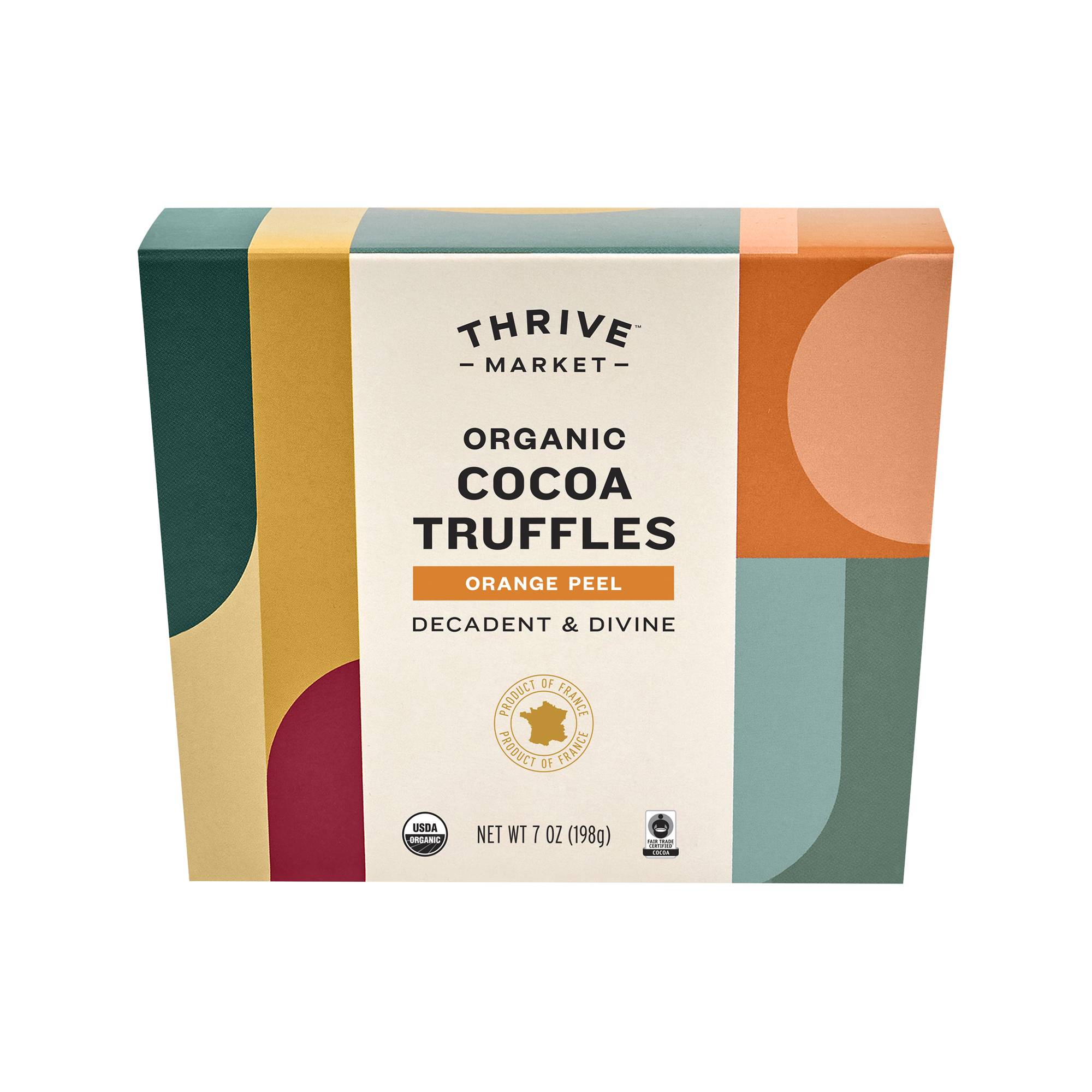 Organic Cocoa Truffles, Orange Peel