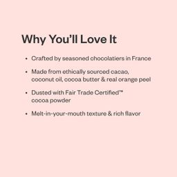 Organic Cocoa Truffles, Orange Peel