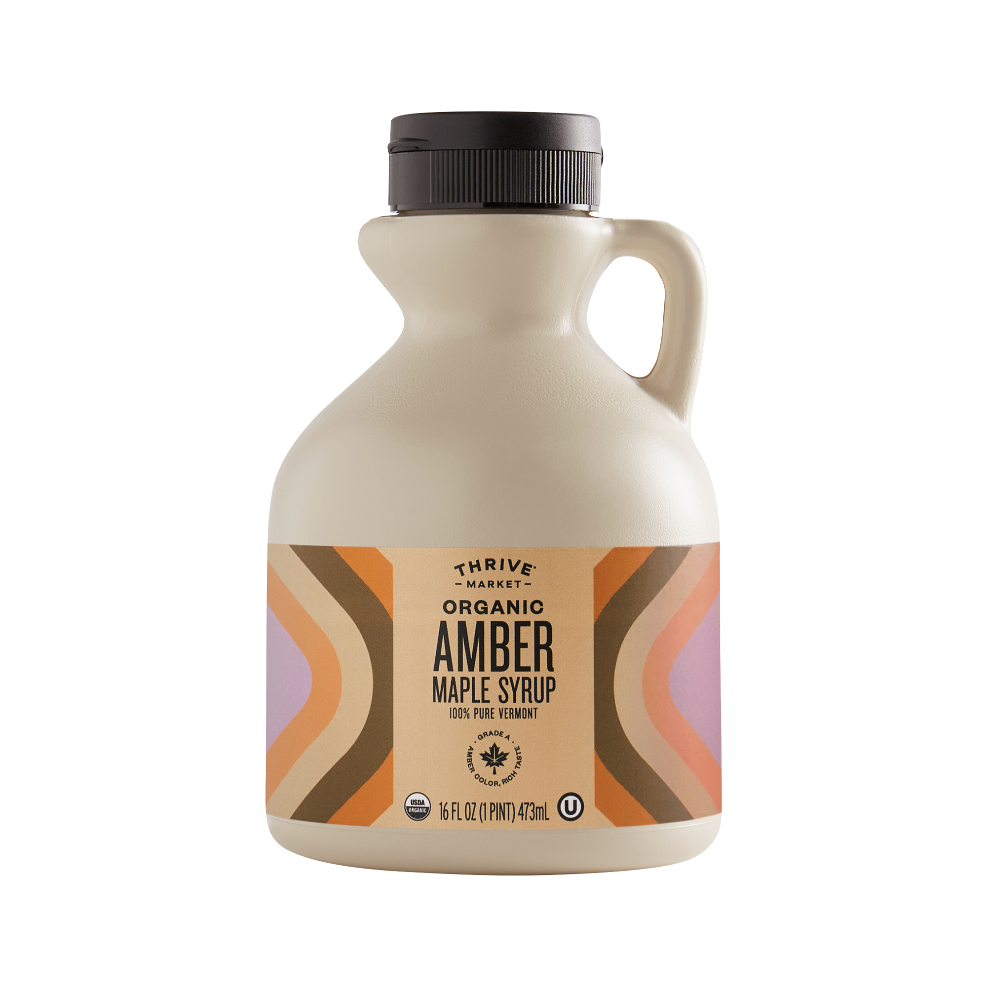 Thrive Market Organic Amber Maple Syrup, Grade A 16 oz Bottle