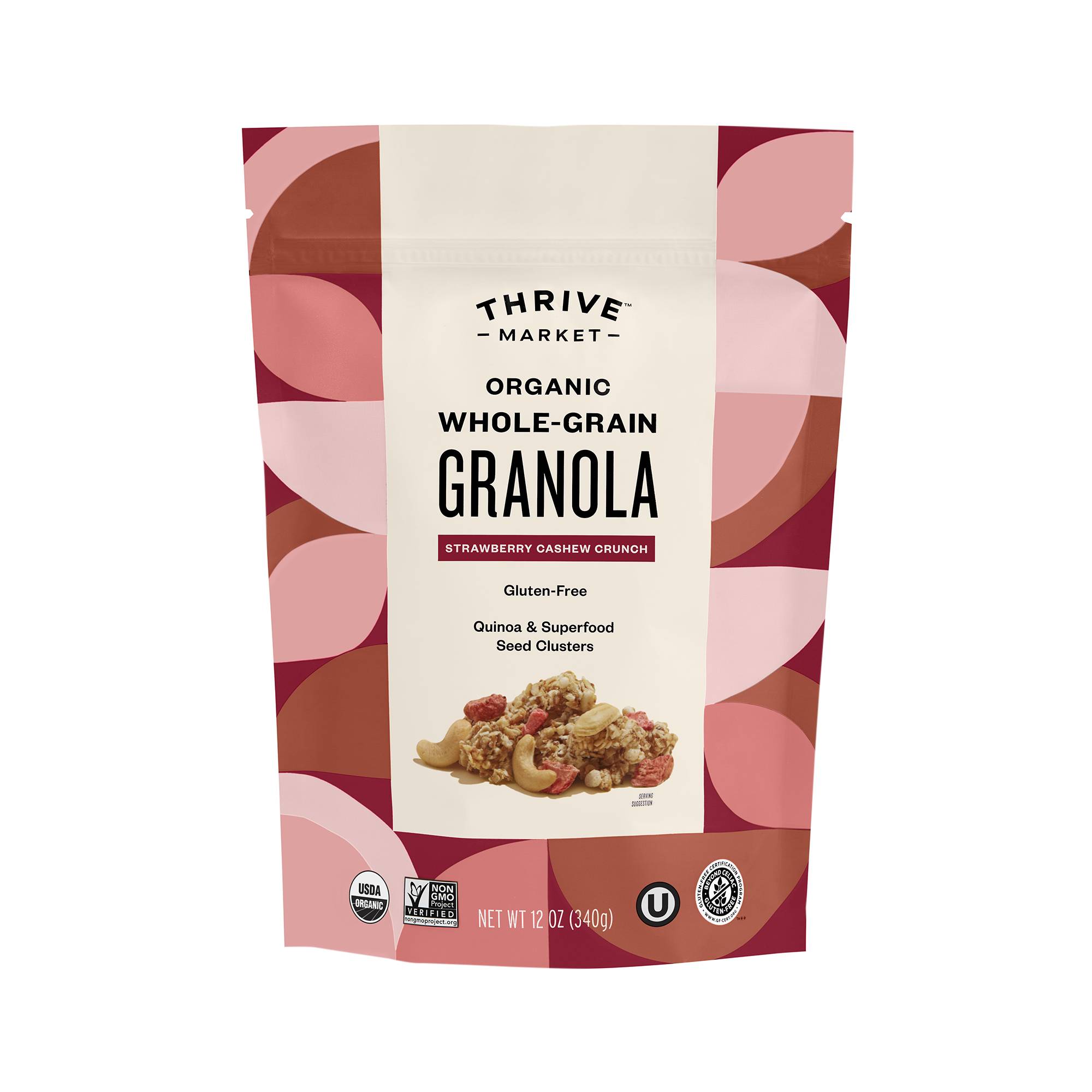 Organic Whole-Grain Granola, Strawberry Cashew Crunch